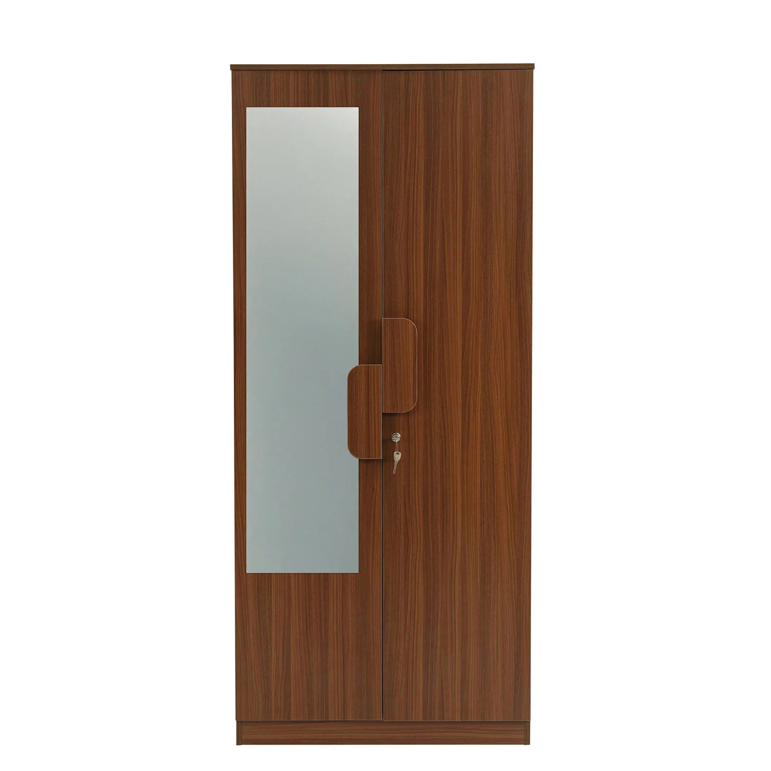 Nilkamal Calipso 2 Door Wardrobe With Mirror (Classic Plank Walnut) - Image 3