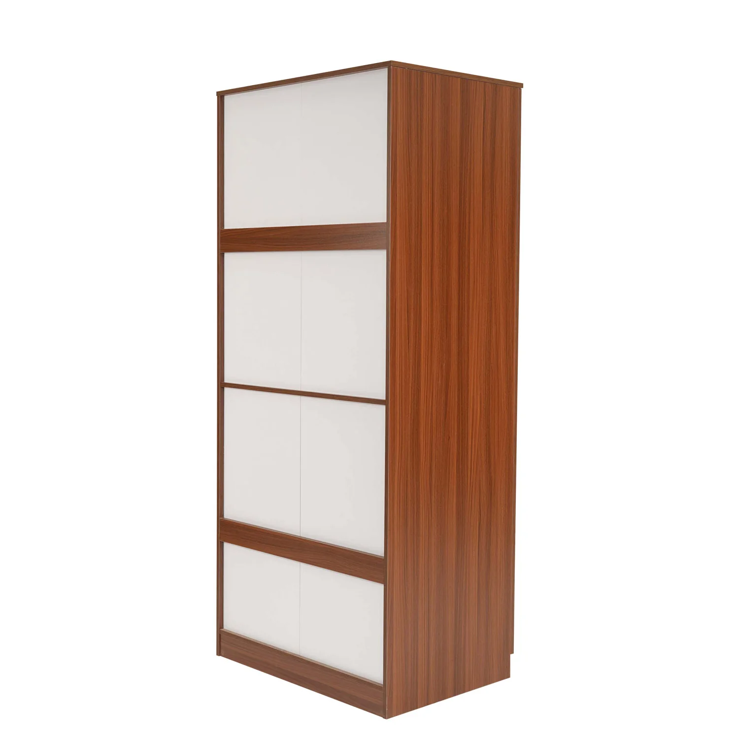Nilkamal Calipso 2 Door Wardrobe With Mirror (Classic Plank Walnut) - Image 6