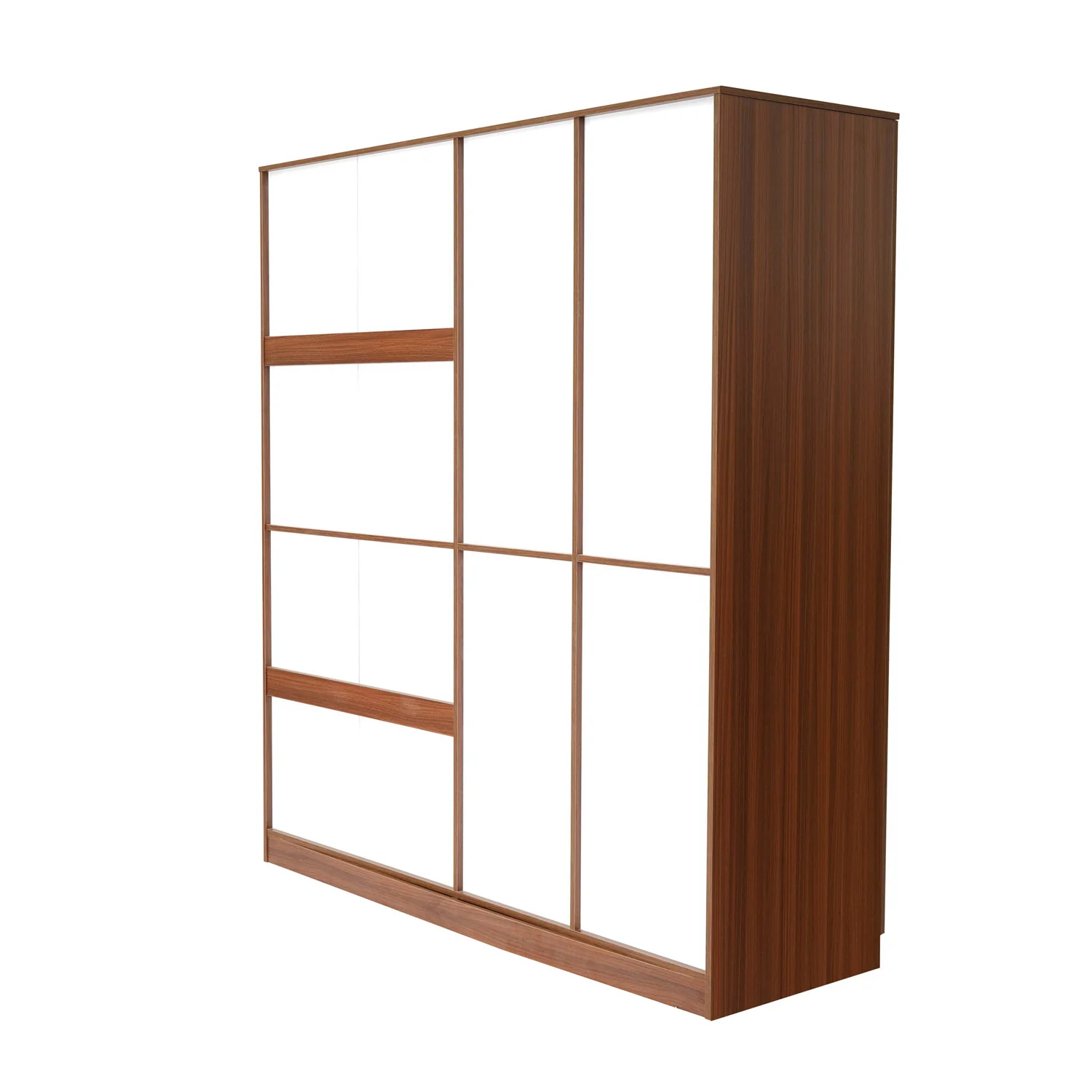 Nilkamal Calipso 4 Door Wardrobe With Mirror (Classic Plank Walnut) - Image 7