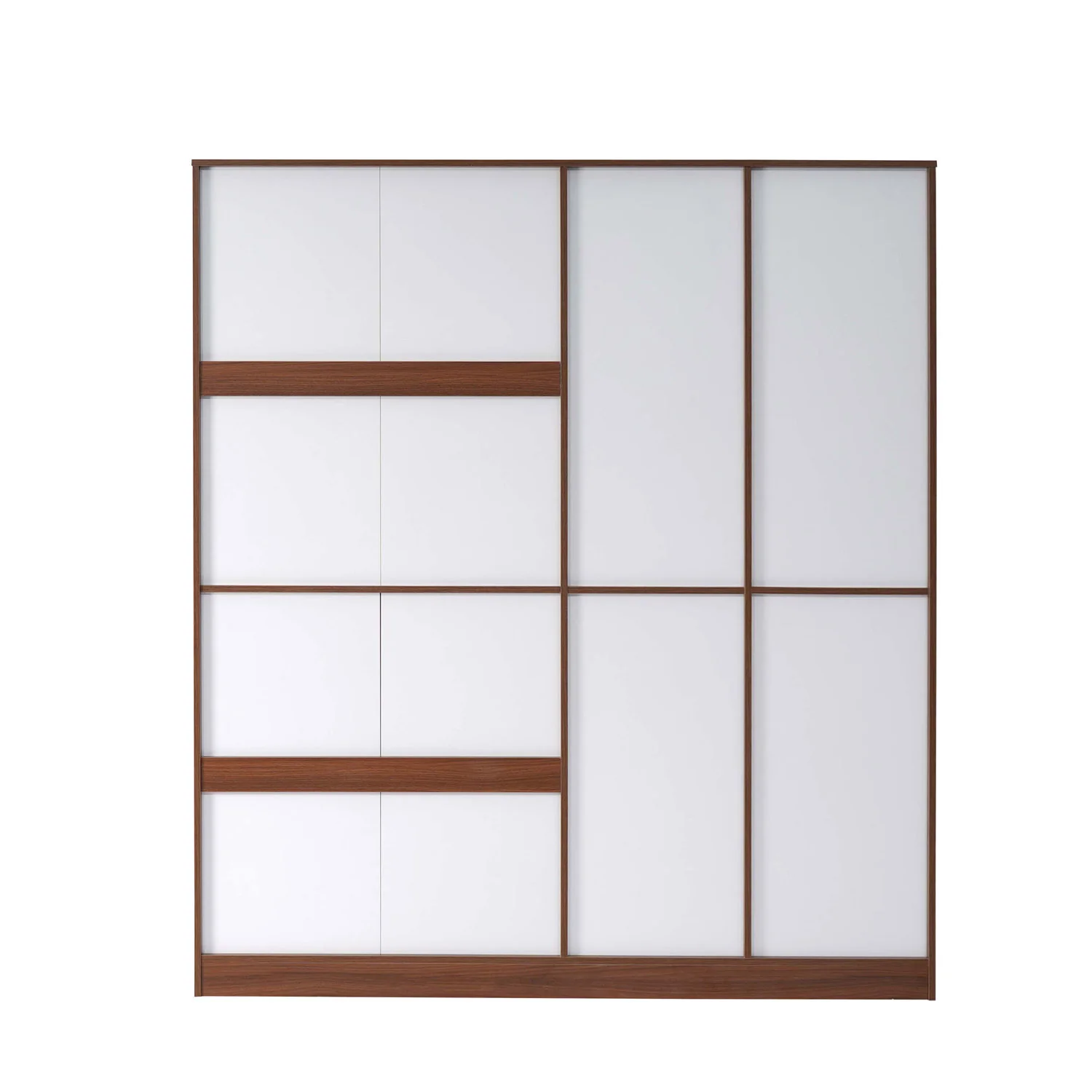 Nilkamal Calipso 4 Door Wardrobe With Mirror (Classic Plank Walnut) - Image 8