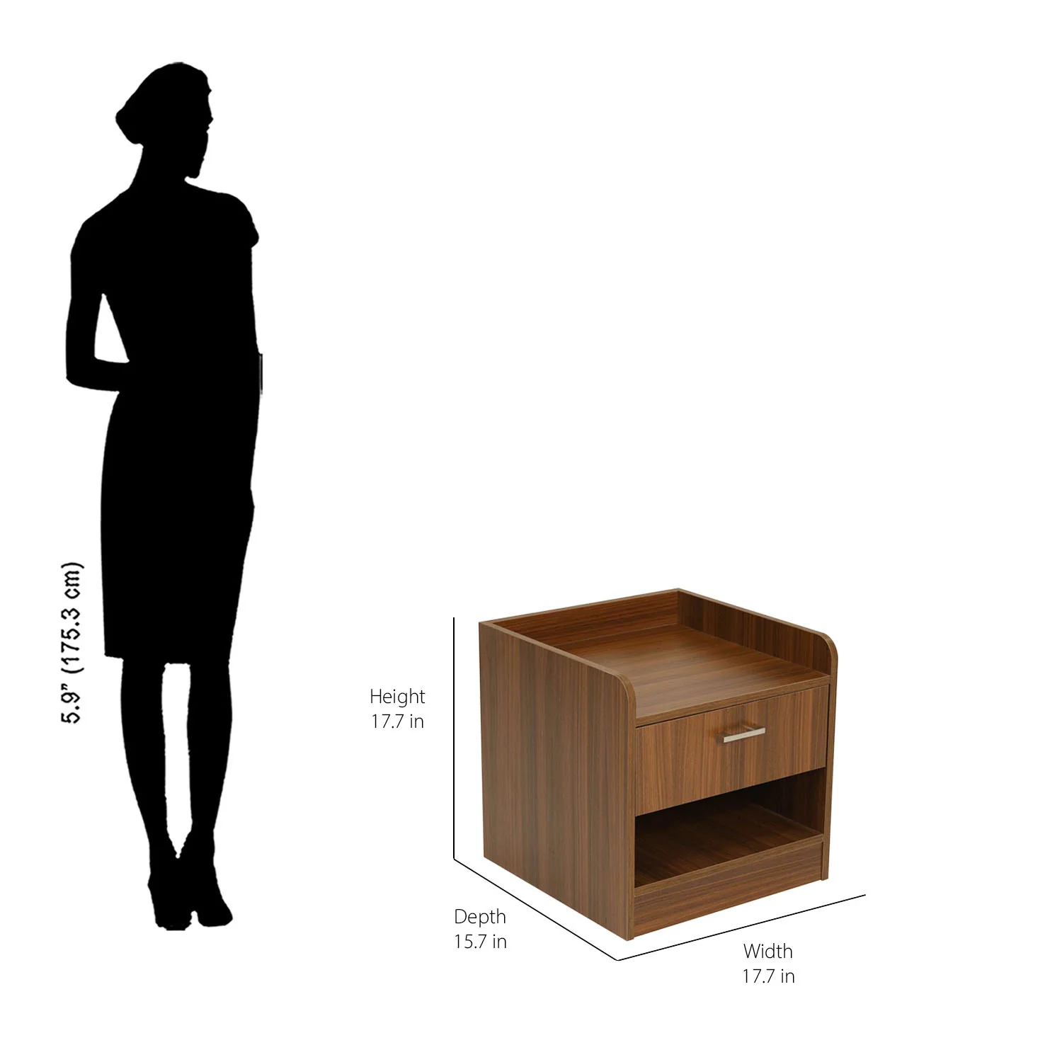 Nilkamal Calipso Night Stand (Classic Plank Walnut) - Image 12