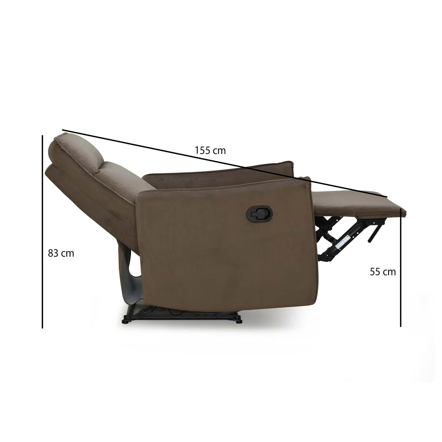 Nilkamal Carlton 1 Seater Manual Recliner (Light Brown) - Image 11