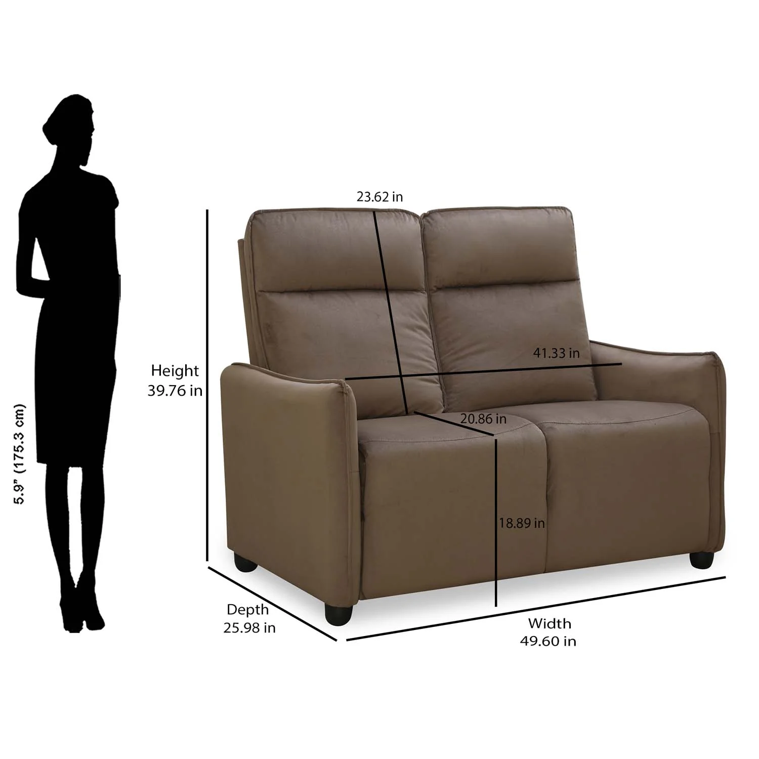 Nilkamal Carlton 2 Seater Sofa (Light Brown) - Image 9