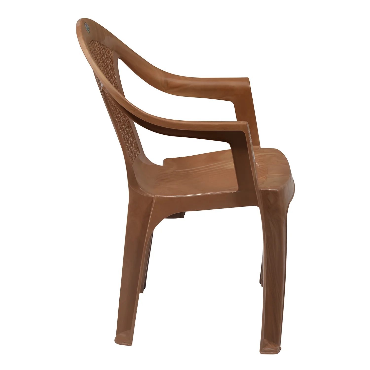 Nilkamal CHR2051 Plastic Arm Chair (Pear Wood) - Image 10