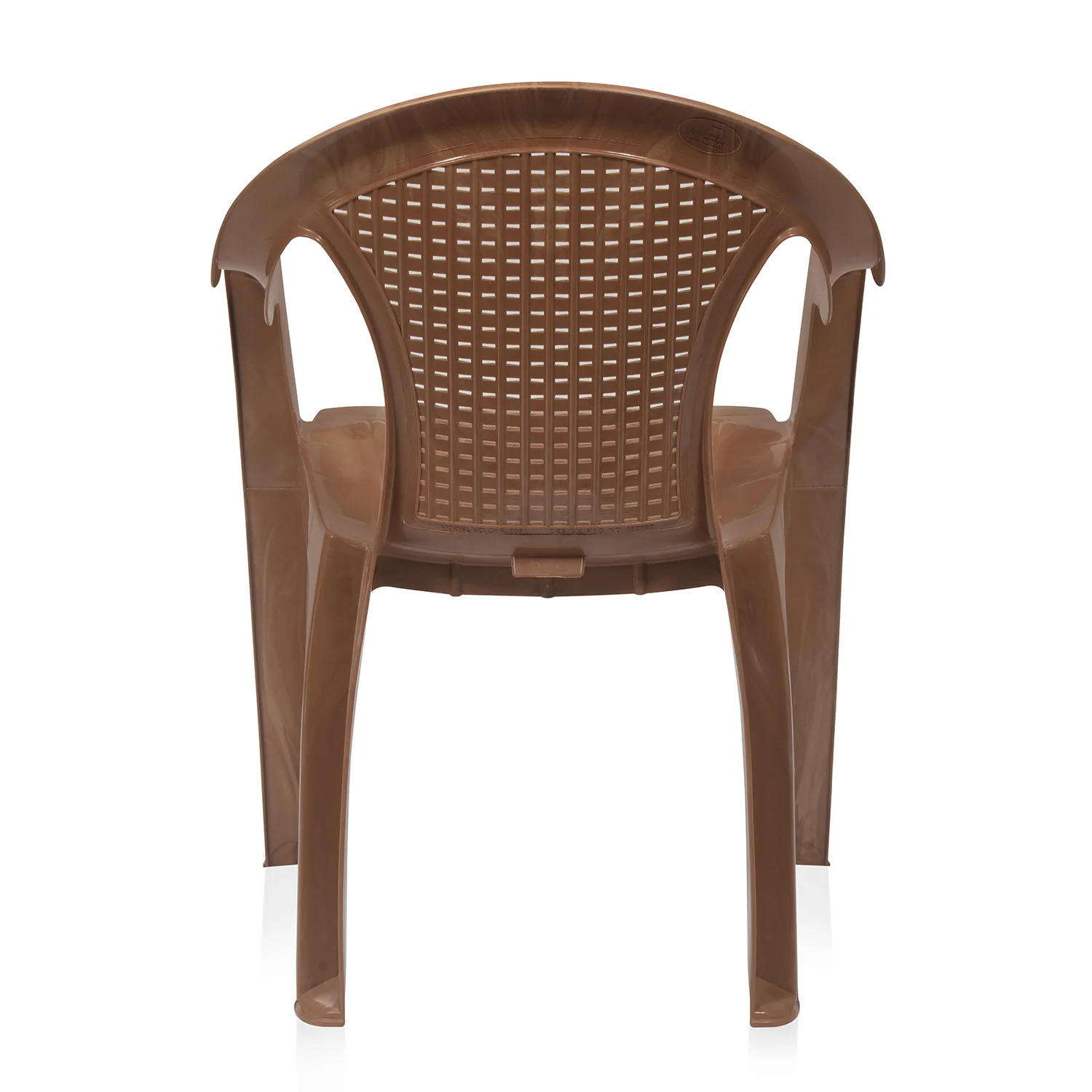 Nilkamal CHR2051 Plastic Arm Chair (Pear Wood) - Image 9