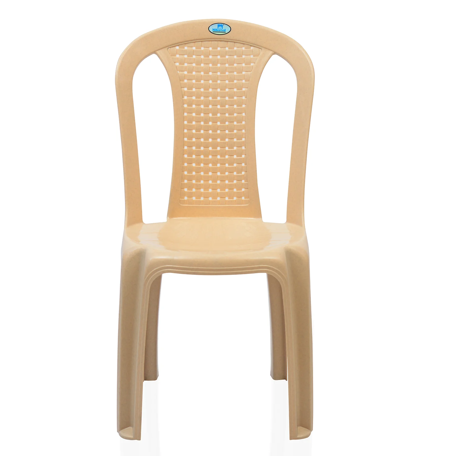 Nilkamal CHR4002 Plastic Armless Chair (Marble Beige) - Image 5
