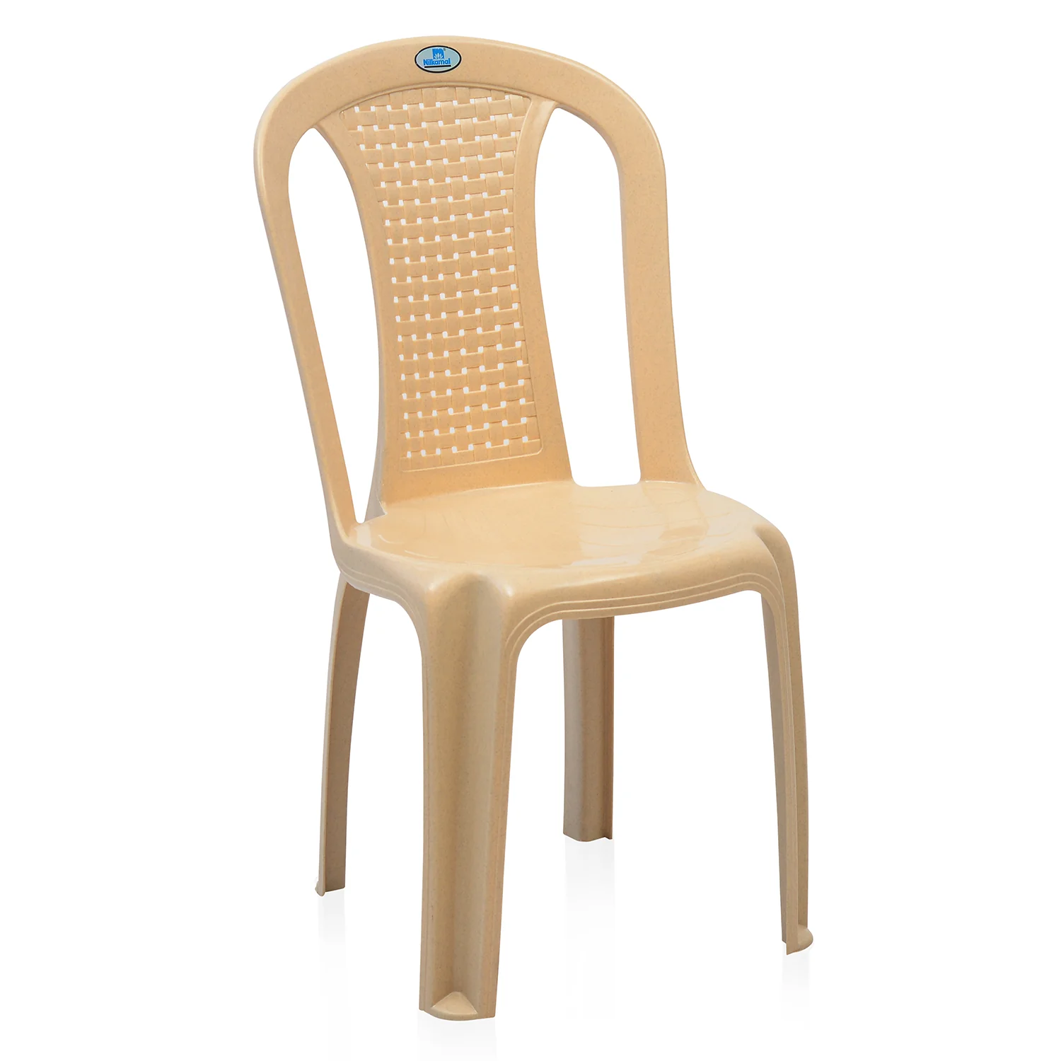 Nilkamal CHR4002 Plastic Armless Chair (Marble Beige) - Image 6