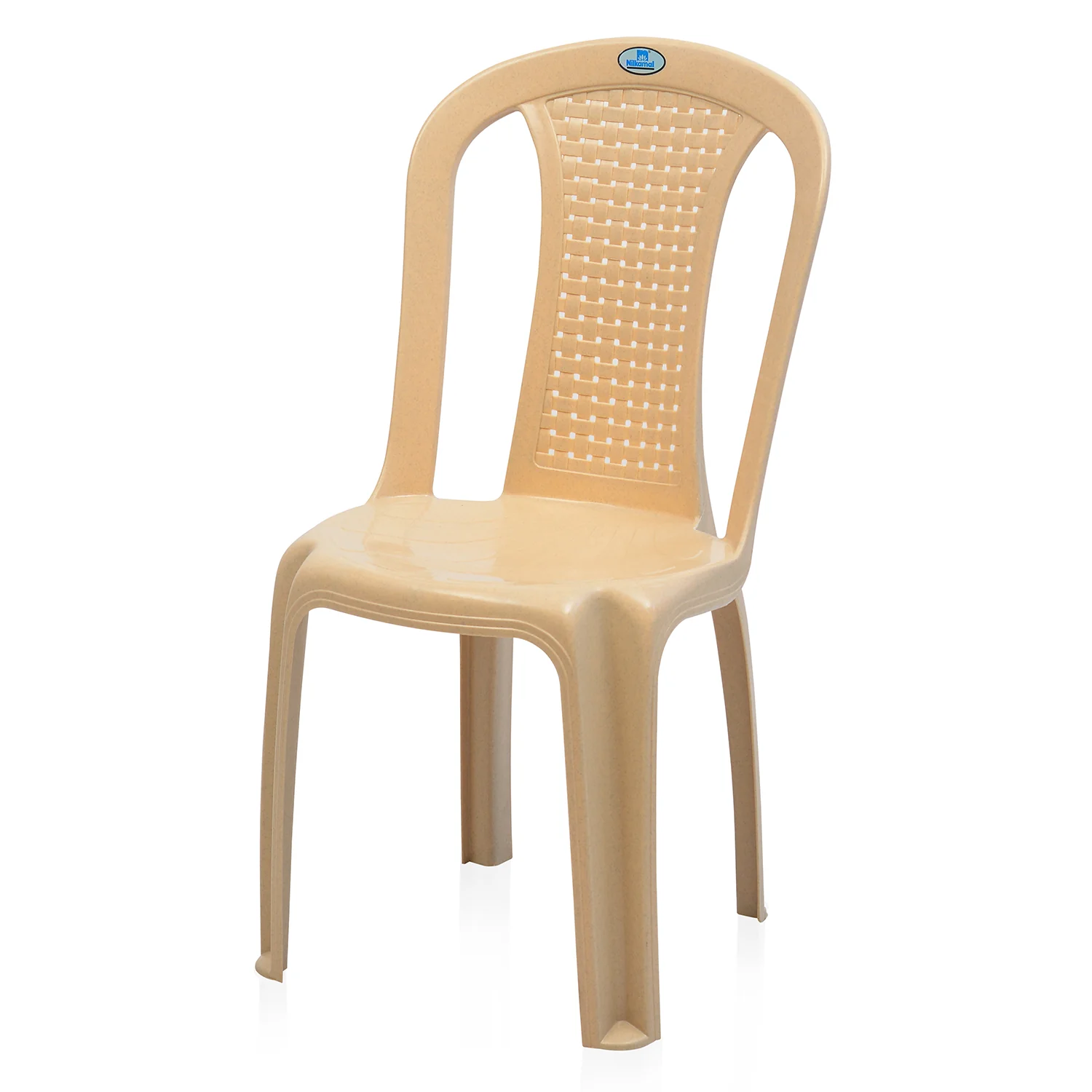 Nilkamal CHR4002 Plastic Armless Chair (Marble Beige) - Image 7