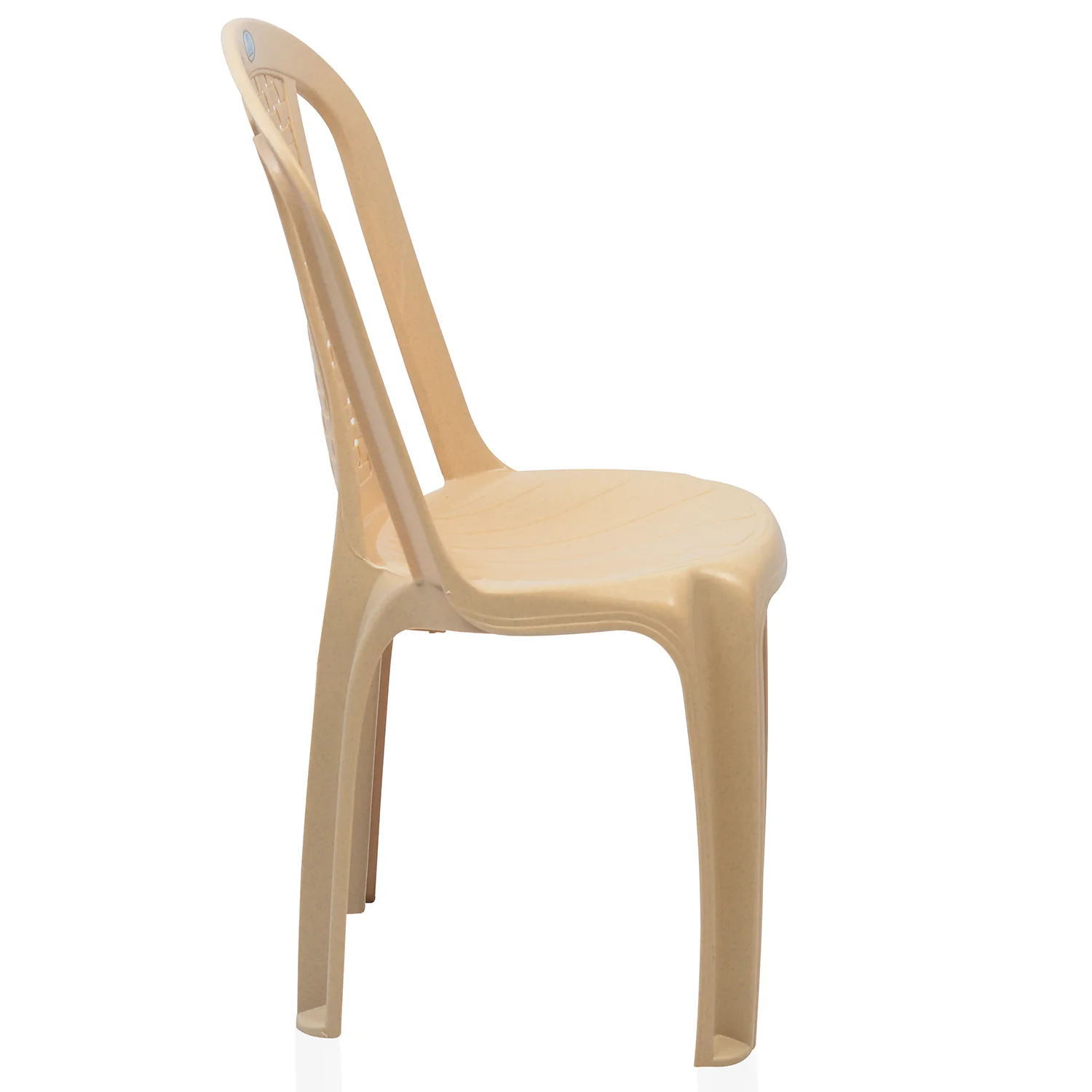 Nilkamal CHR4002 Plastic Armless Chair (Marble Beige) - Image 8