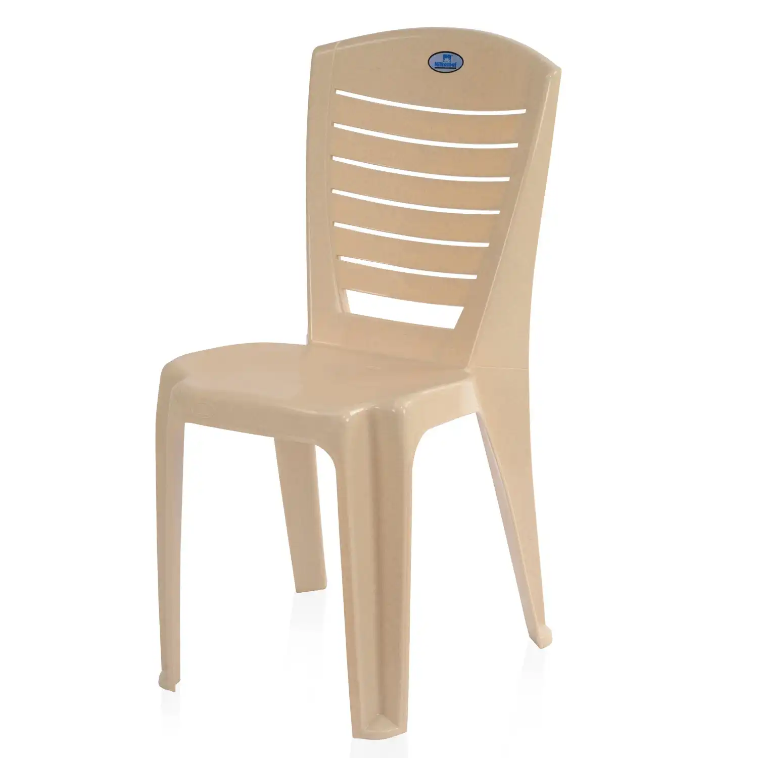 Nilkamal CHR4025 Plastic Armless Chair (Marble Beige) - Image 8