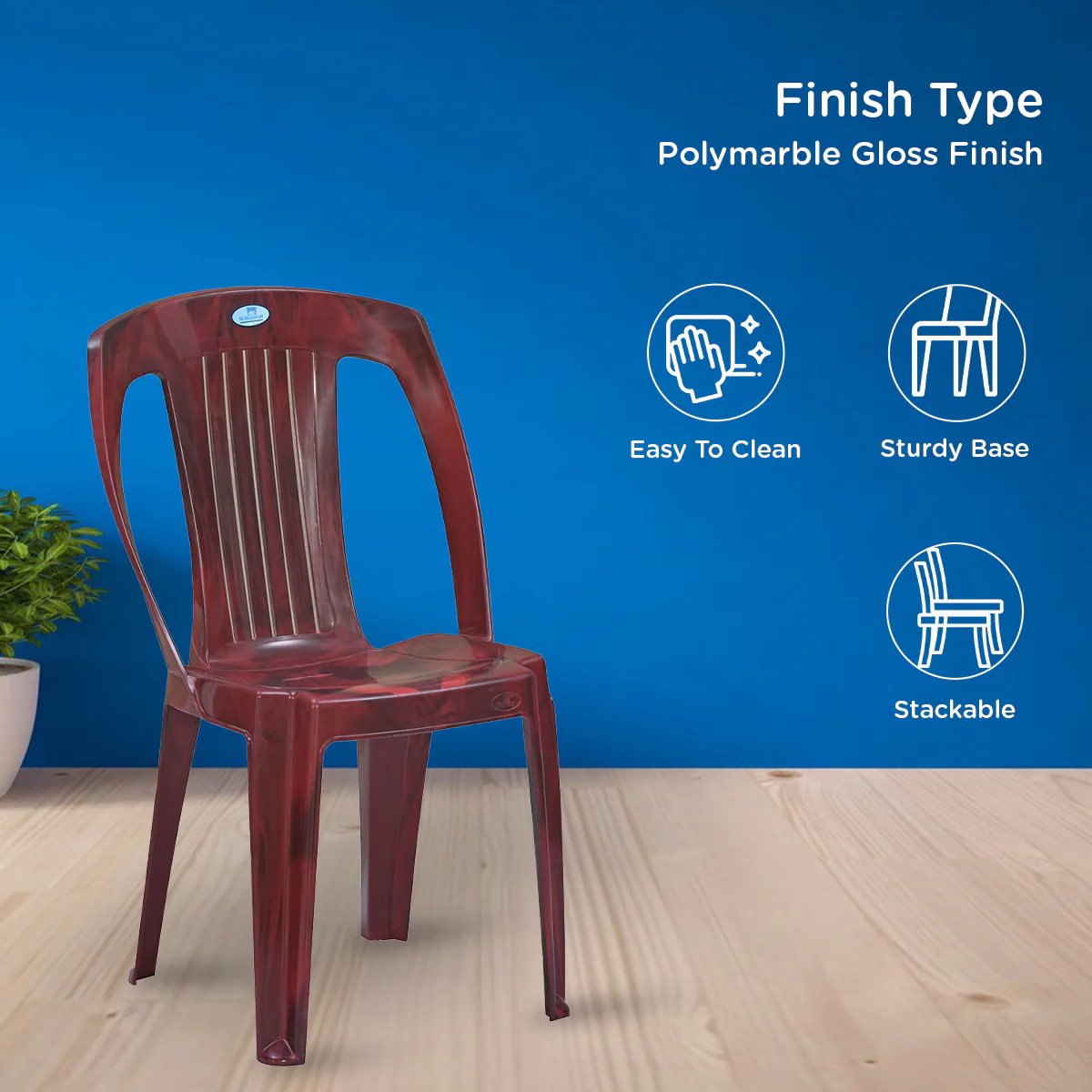 Nilkamal CHR 4032 Plastic Armless Chair - Image 10