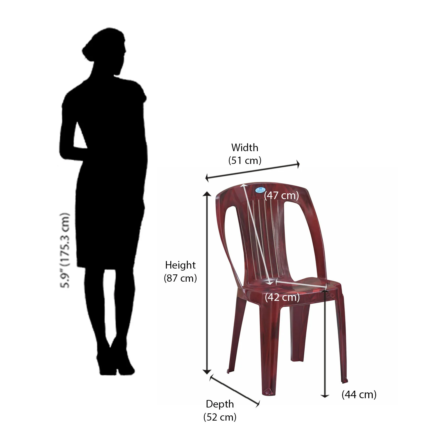 Nilkamal CHR 4032 Plastic Armless Chair - Image 17