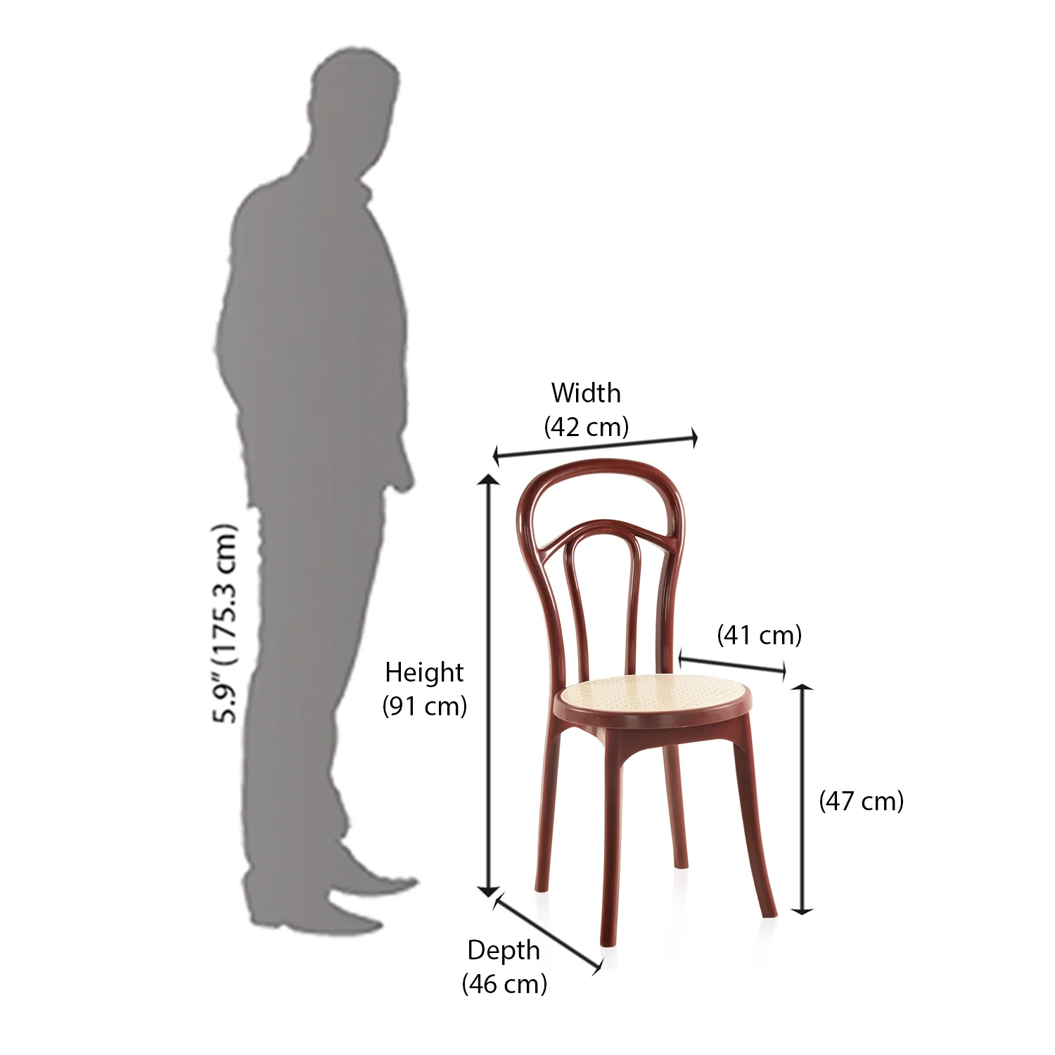 Nilkamal CHR 4040 without Cushion Armless Chair - Image 11