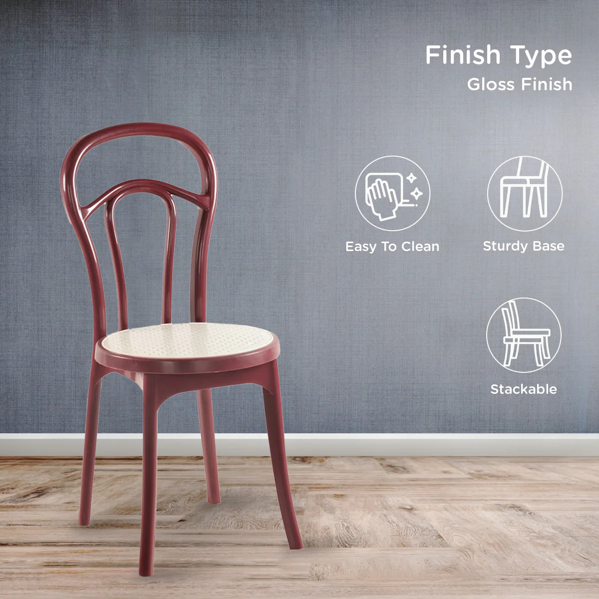 Nilkamal CHR 4040 without Cushion Armless Chair - Image 4