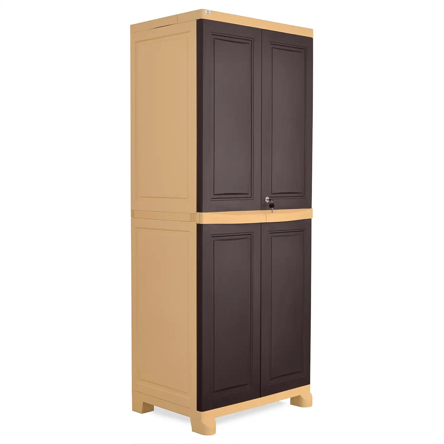 Nilkamal Freedom Big 1 (FB1) Plastic Storage Cabinet (Weathered Brown and Biscuit) - Image 6