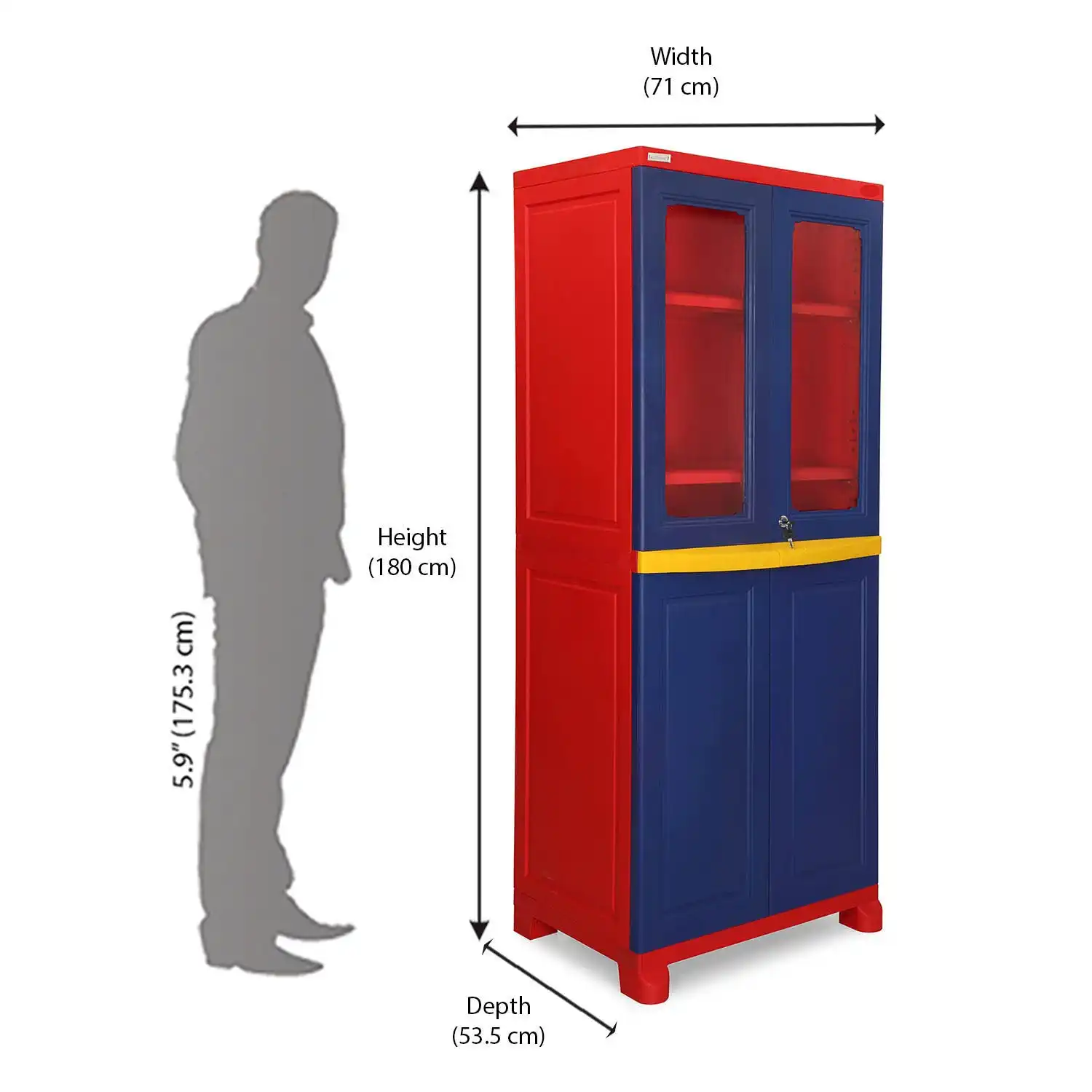 Nilkamal Freedom Big 2 (FB 2) Plastic Storage Cabinet - Image 17