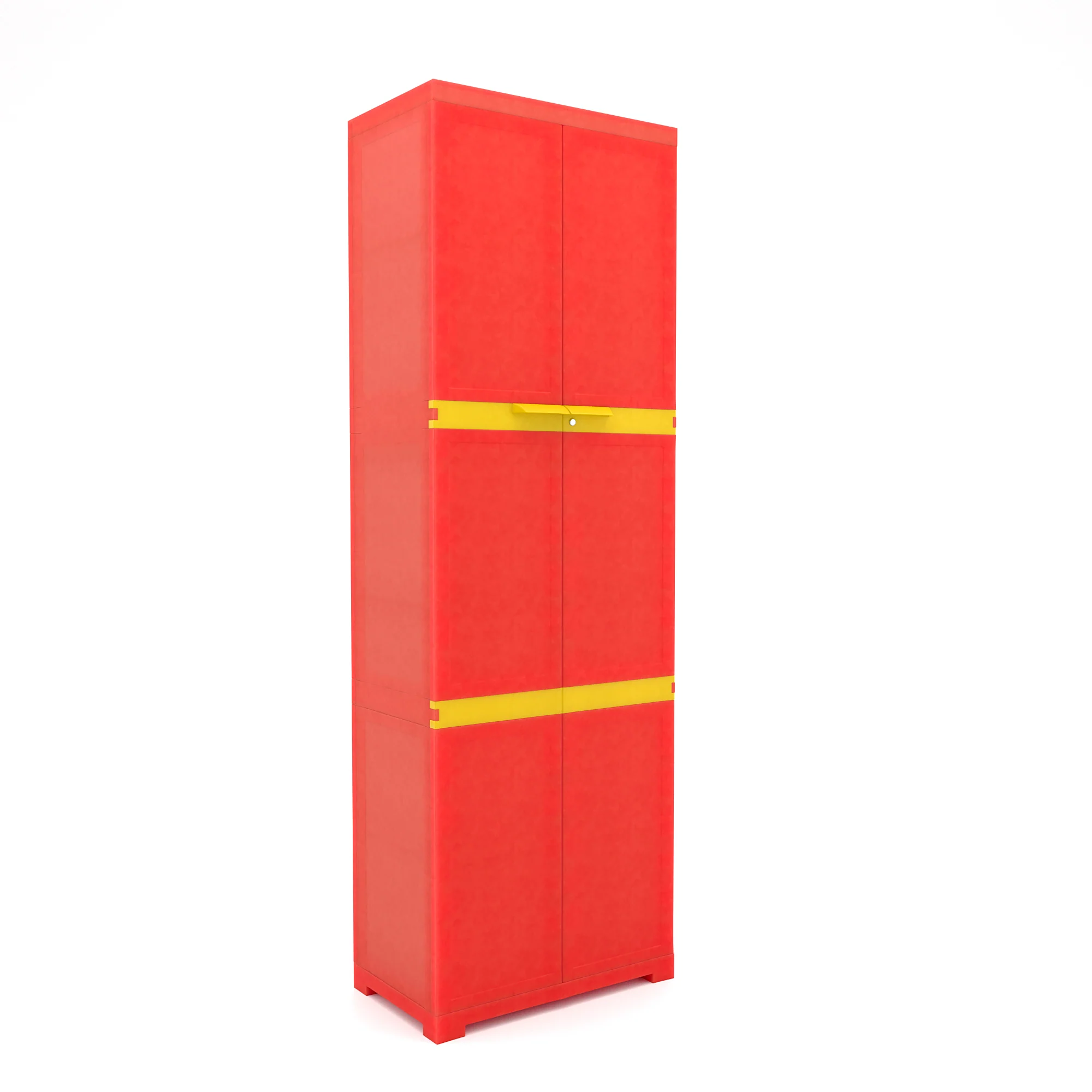 Nilkamal Freedom Mini Large (FML) Plastic Storage Cabinet (Bright Red / Yellow) - Image 4