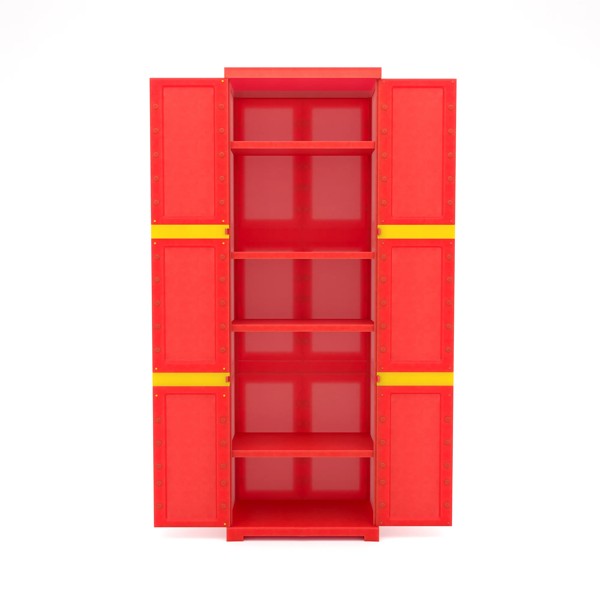 Nilkamal Freedom Mini Large (FML) Plastic Storage Cabinet (Bright Red / Yellow) - Image 5