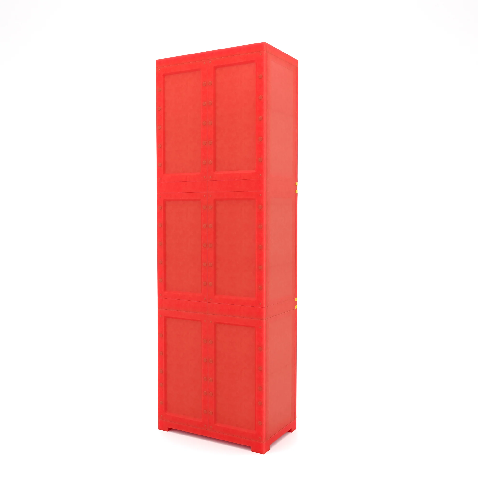 Nilkamal Freedom Mini Large (FML) Plastic Storage Cabinet (Bright Red / Yellow) - Image 6