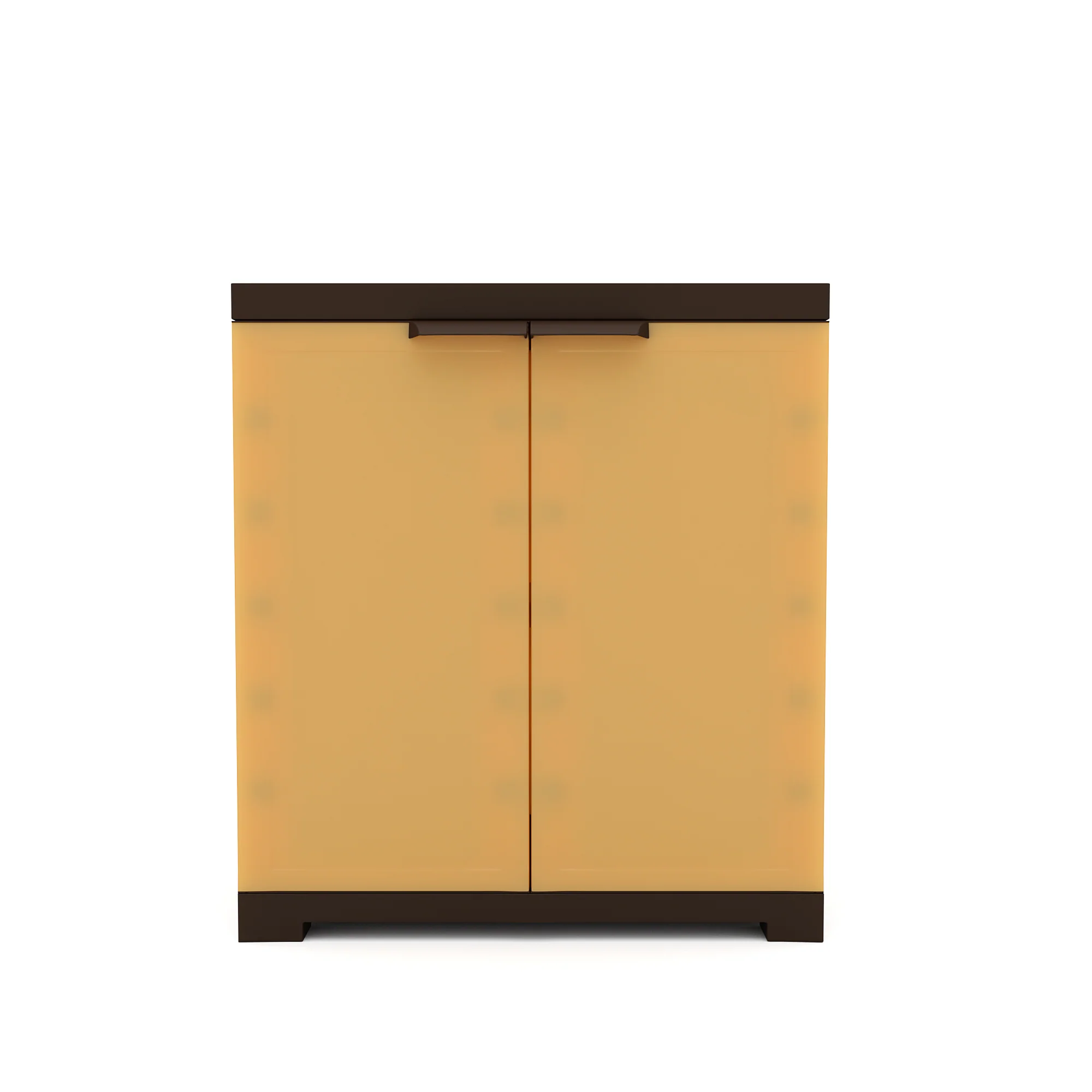 Nilkamal Freedom Mini 09 (FMSC09) Plastic Shoe Cabinet (Sandy Brown / Dark Brown) - Image 3