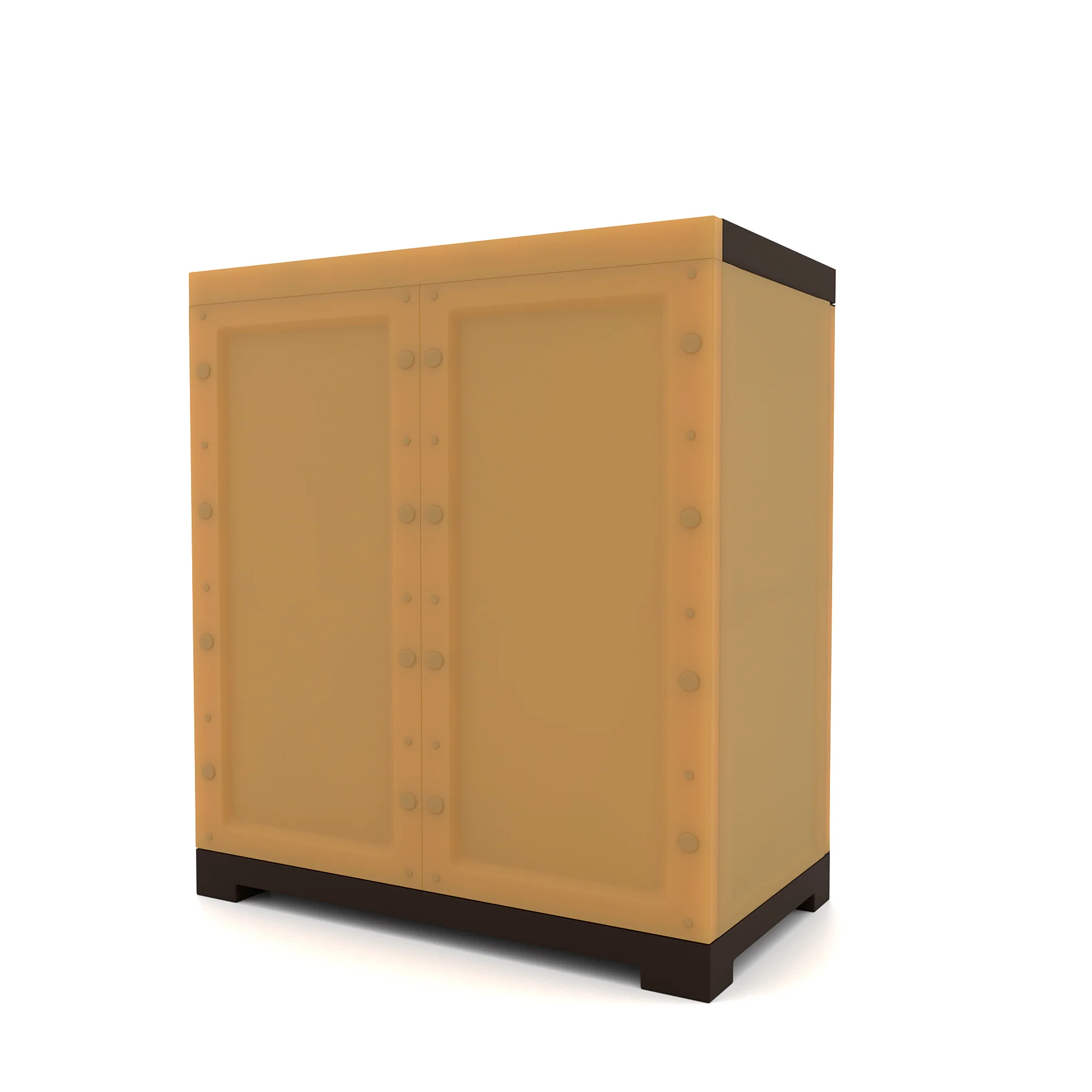 Nilkamal Freedom Mini 09 (FMSC09) Plastic Shoe Cabinet (Sandy Brown / Dark Brown) - Image 6