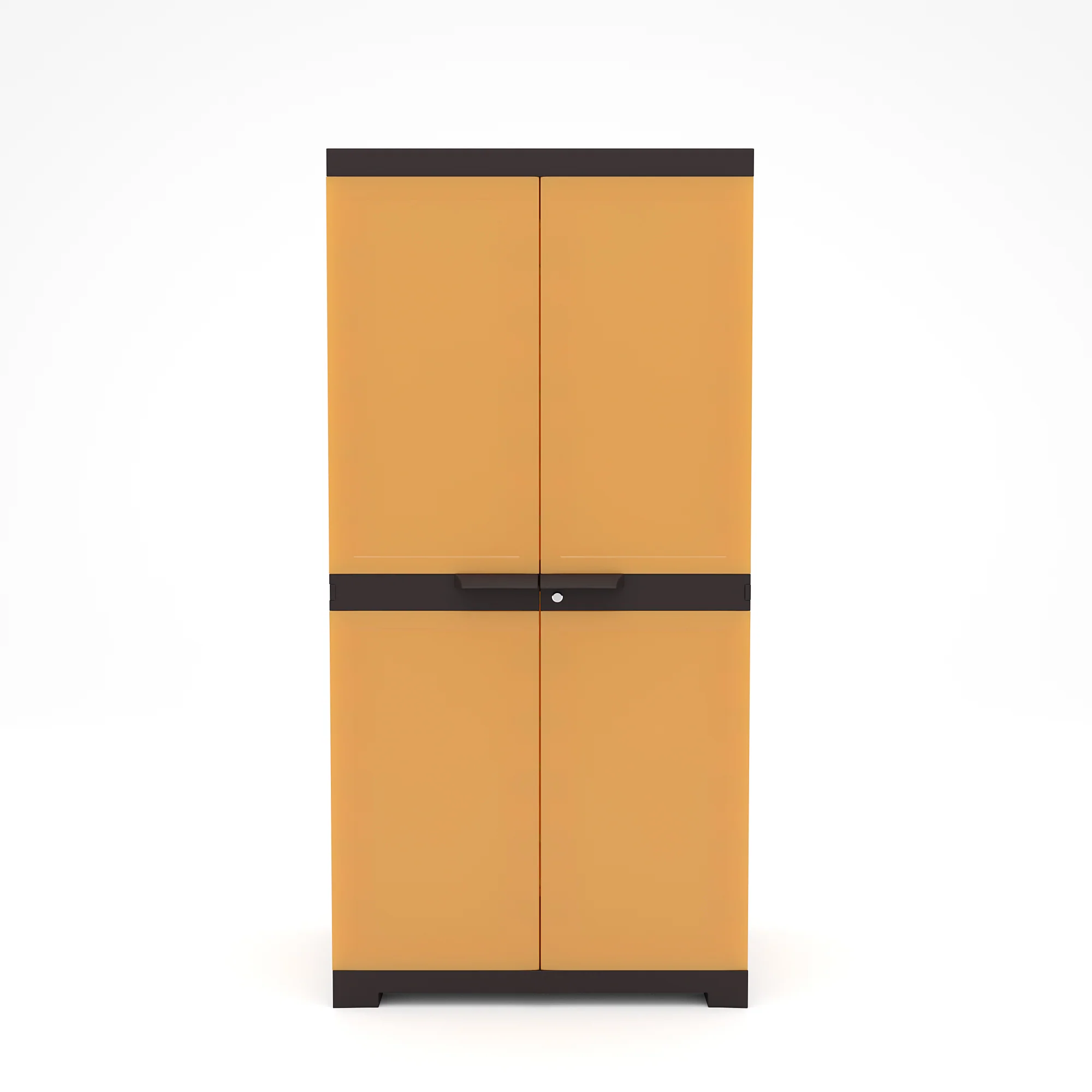 Nilkamal Freedom Mini 18 (FMSC18) Plastic Shoe Cabinet (Sandy Brown / Dark Brown) - Image 3