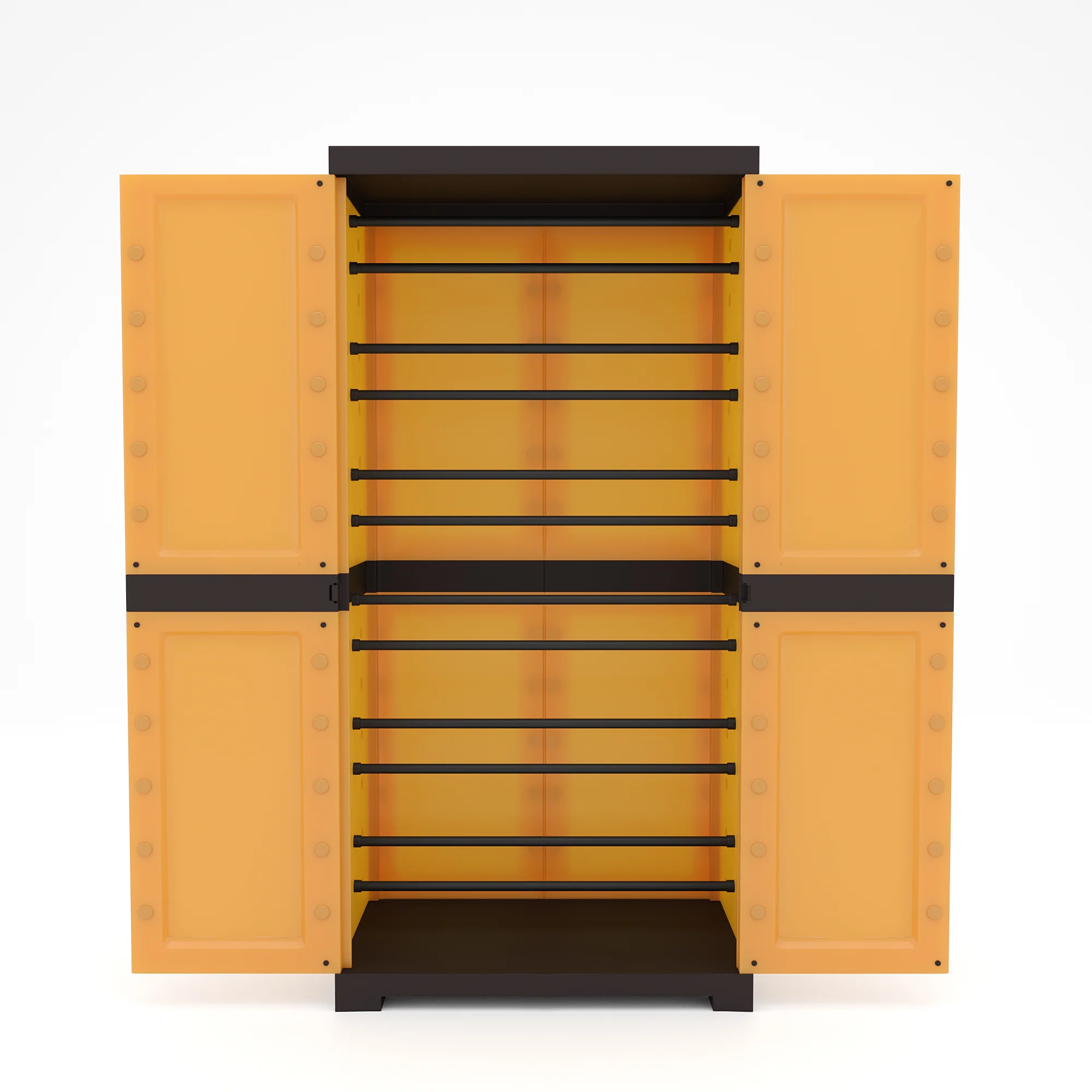 Nilkamal Freedom Mini 18 (FMSC18) Plastic Shoe Cabinet (Sandy Brown / Dark Brown) - Image 5