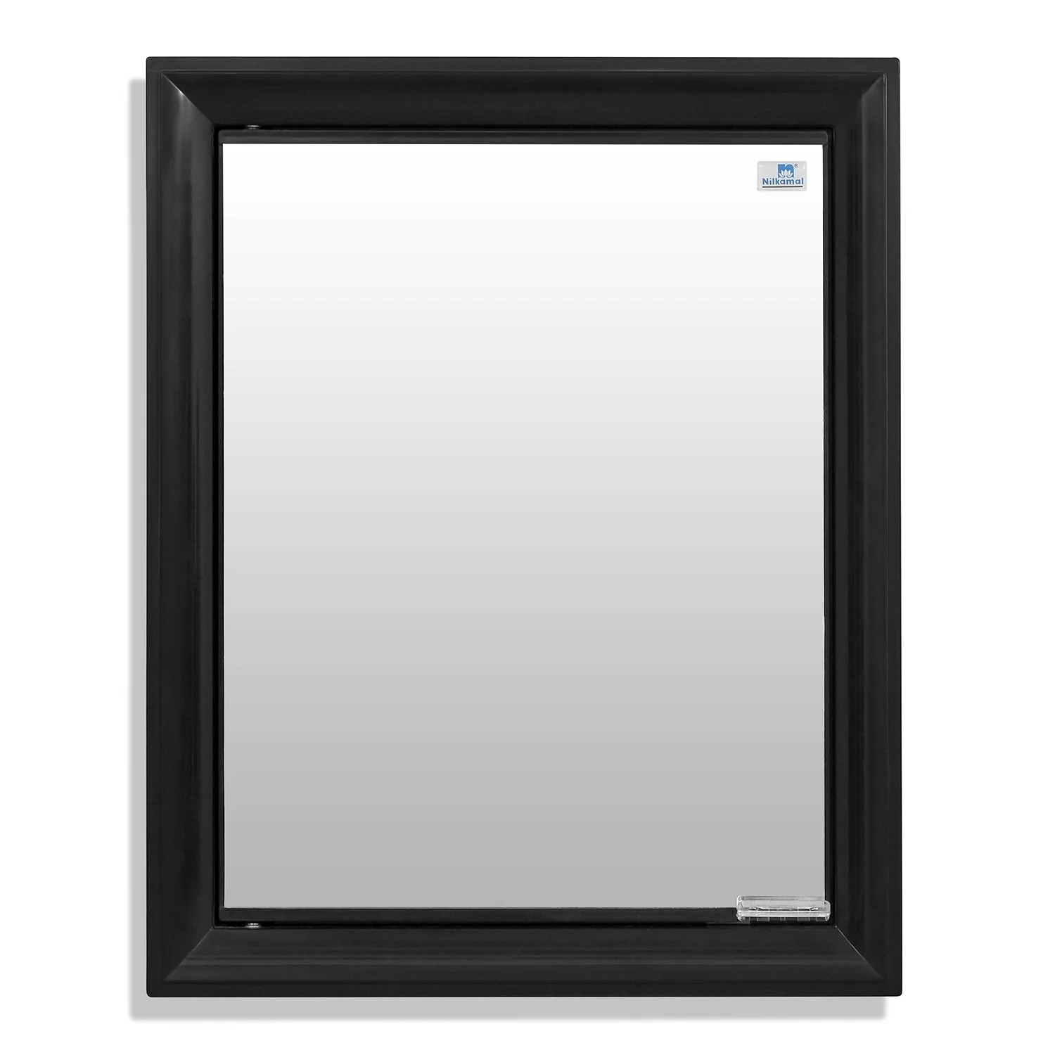 Nilkamal Gem Plastic Cabinet with Mirror (Black) - Image 3