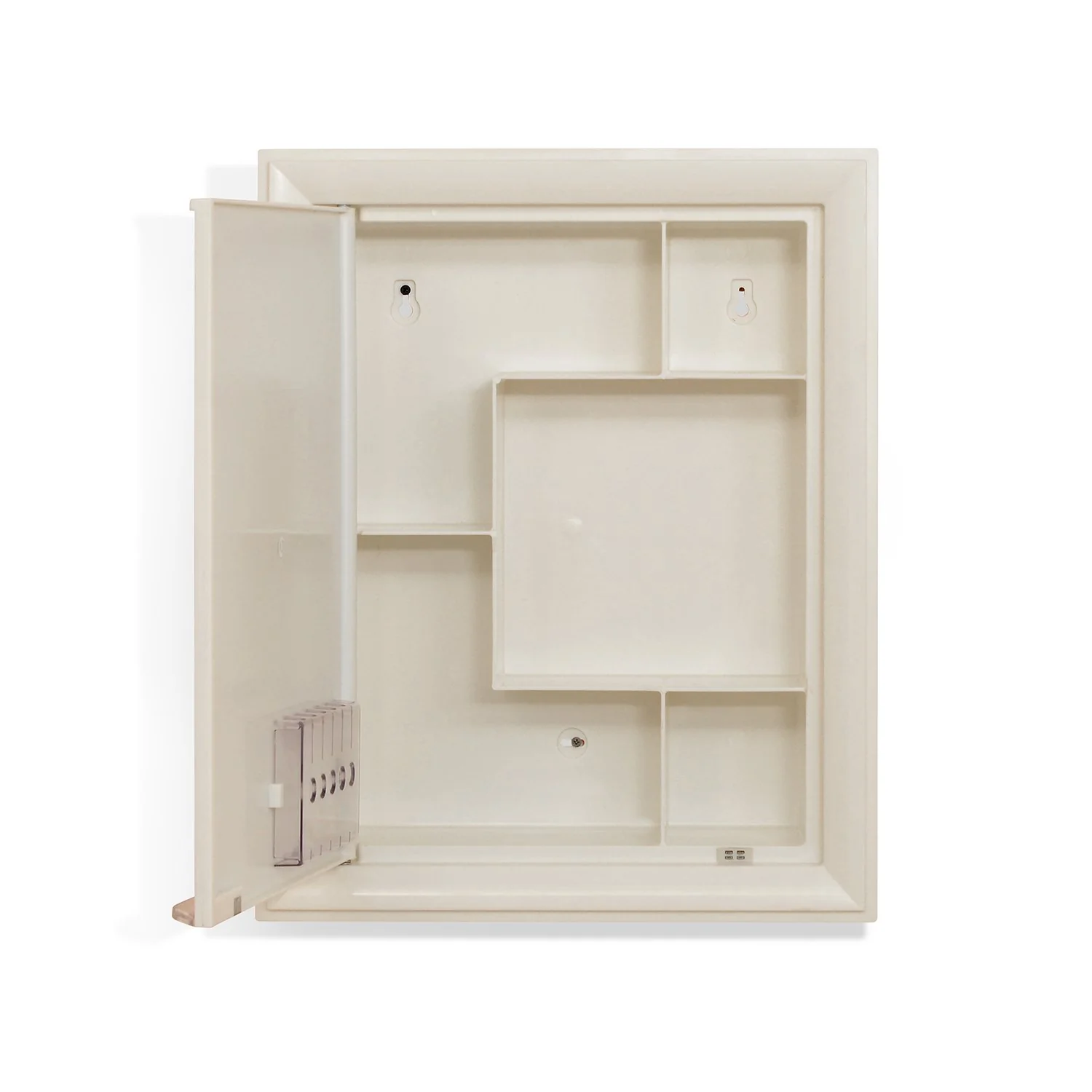 Nilkamal Gem Plastic Cabinet with Mirror (Ivory) - Image 4