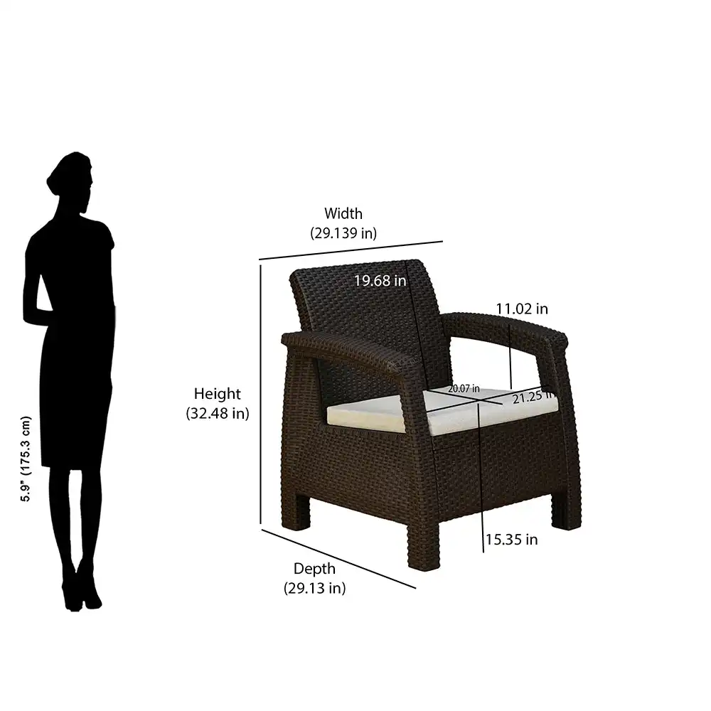 Nilkamal Goa Sofa Set with Cushion (1 Seater) - Image 11