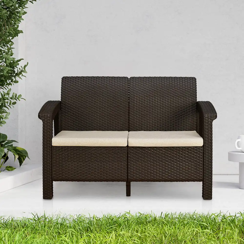 Nilkamal Goa Two Seater Plastic Sofa Set with Cushion - Image 3