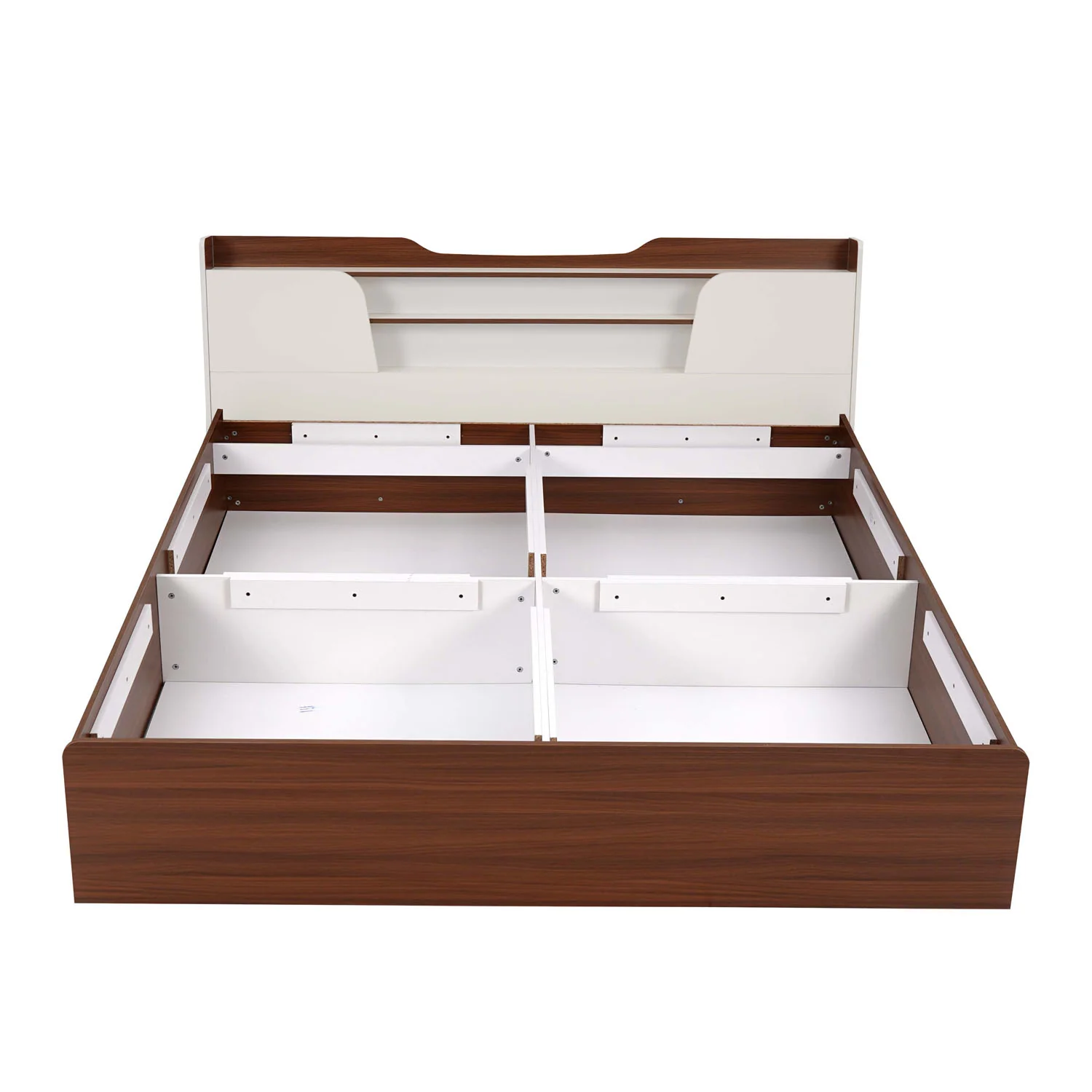 Nilkamal Hawk Calipso Queen Bed With Storage (Classic Plank Walnut/White) - Image 3