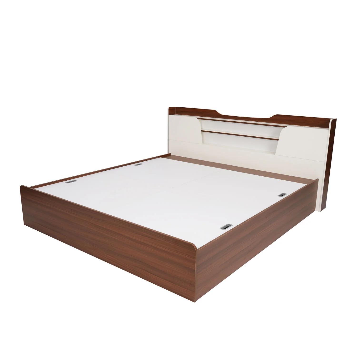 Nilkamal Hawk Calipso Queen Bed With Storage (Classic Plank Walnut/White) - Image 4