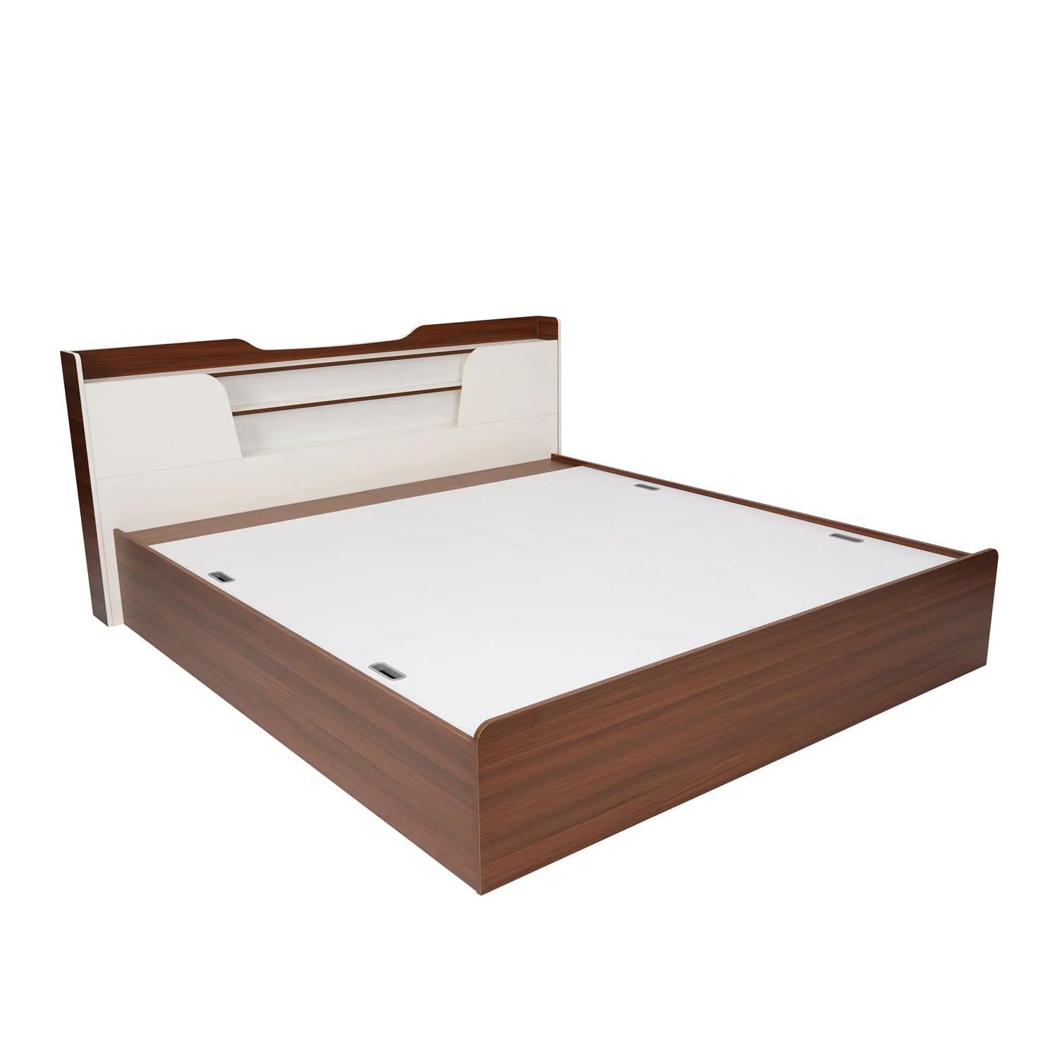 Nilkamal Hawk Calipso Queen Bed With Storage (Classic Plank Walnut/White) - Image 5