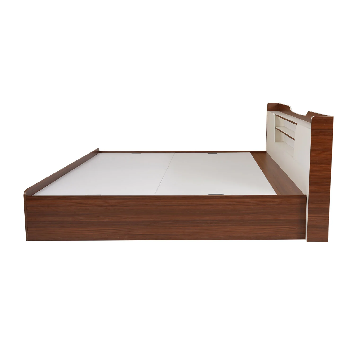 Nilkamal Hawk Calipso Queen Bed With Storage (Classic Plank Walnut/White) - Image 6