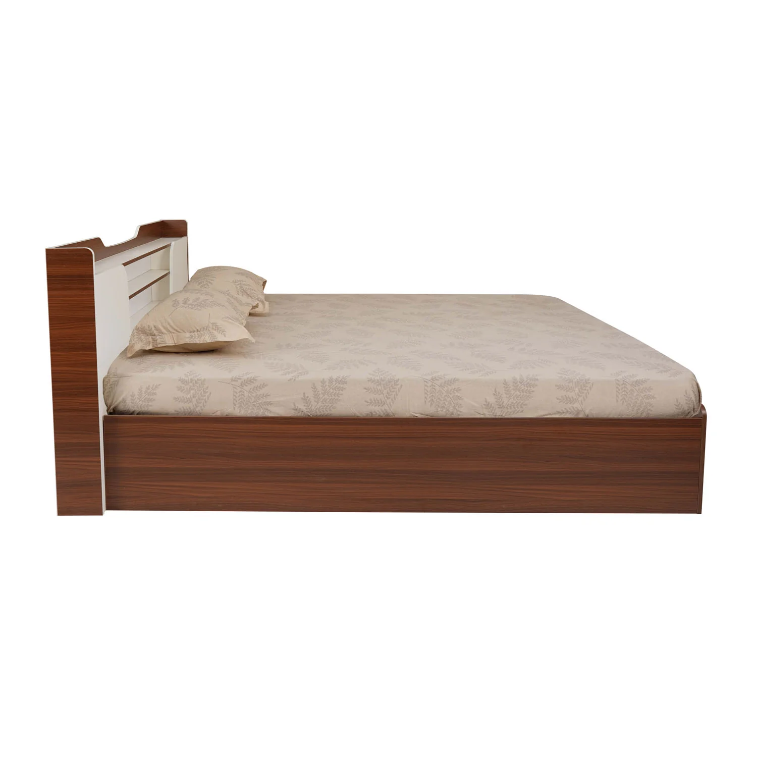 Nilkamal Hawk Calipso Queen Bed With Storage (Classic Plank Walnut/White) - Image 8