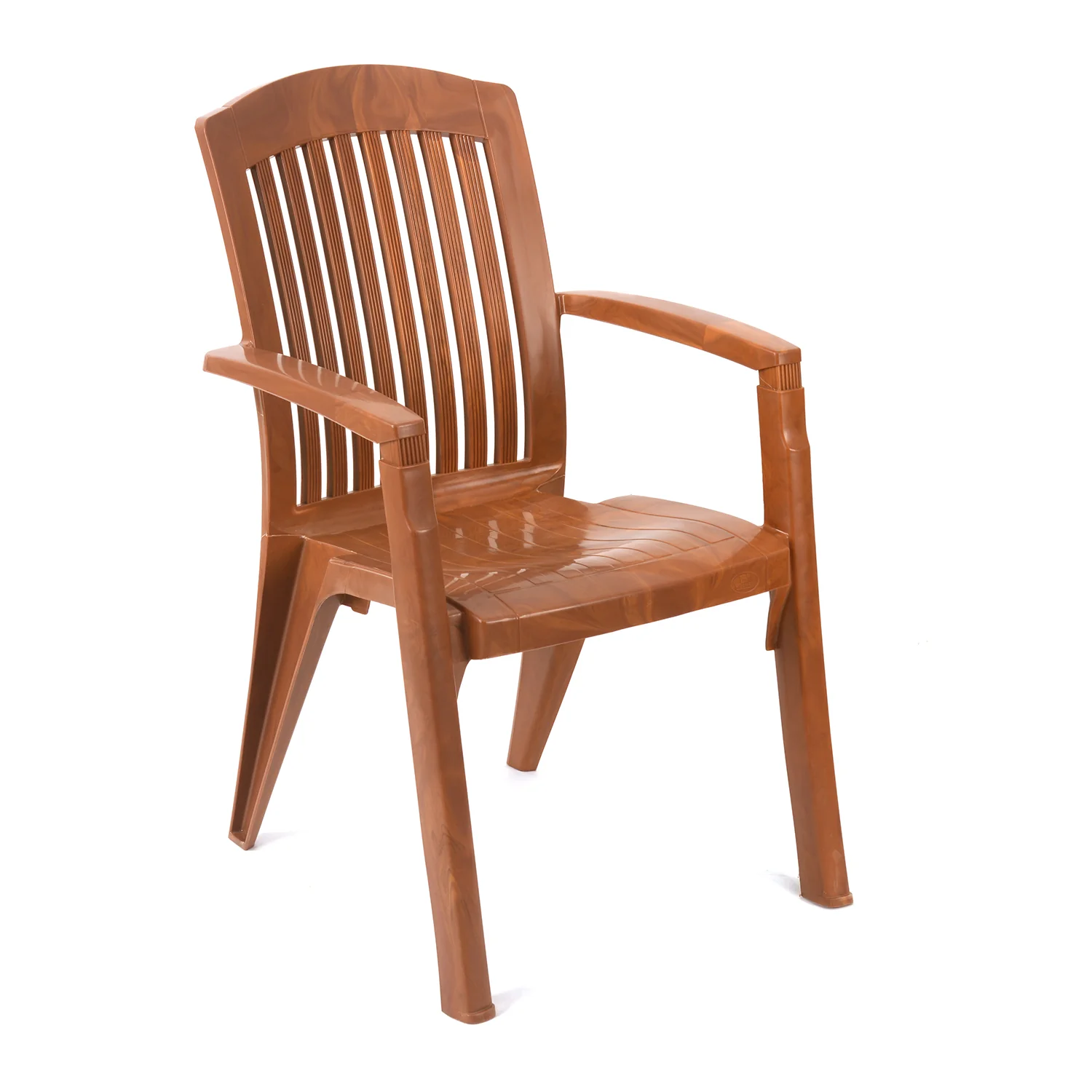 Nilkamal Heritage Plastic Arm Chair (Mango Wood) - Image 4