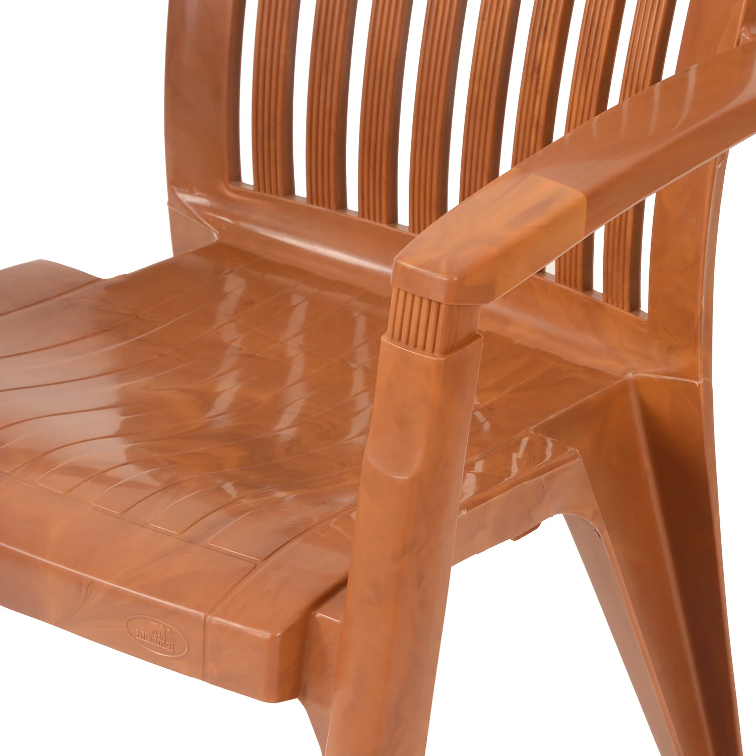 Nilkamal Heritage Plastic Arm Chair (Mango Wood) - Image 8