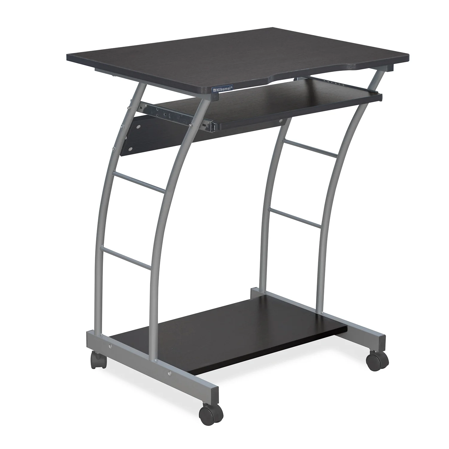 Nilkamal Leo Computer Table (Black / Walnut) - Image 3