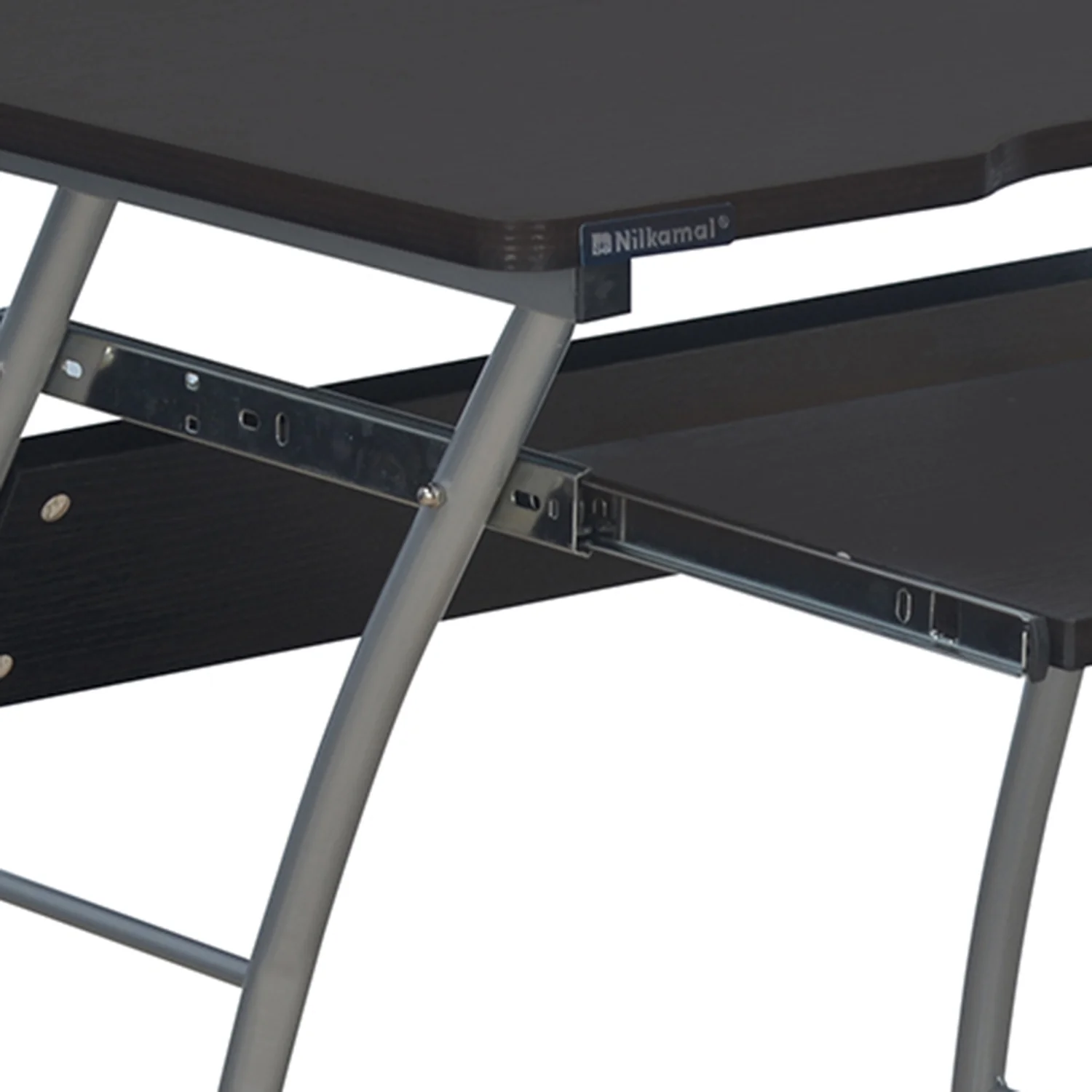 Nilkamal Leo Computer Table (Black / Walnut) - Image 8