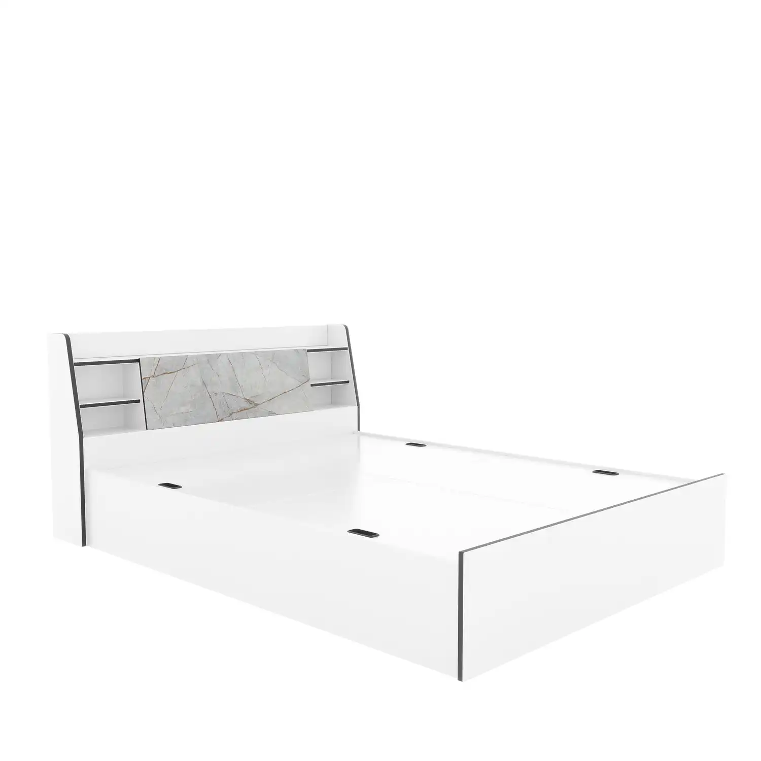Nilkamal Marbito King Bed With Headboard & Box Storage (White) - Image 5