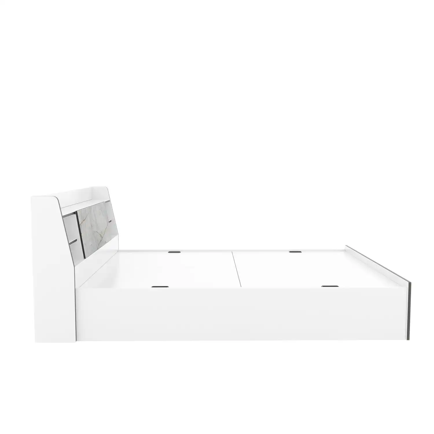 Nilkamal Marbito King Bed With Headboard & Box Storage (White) - Image 8