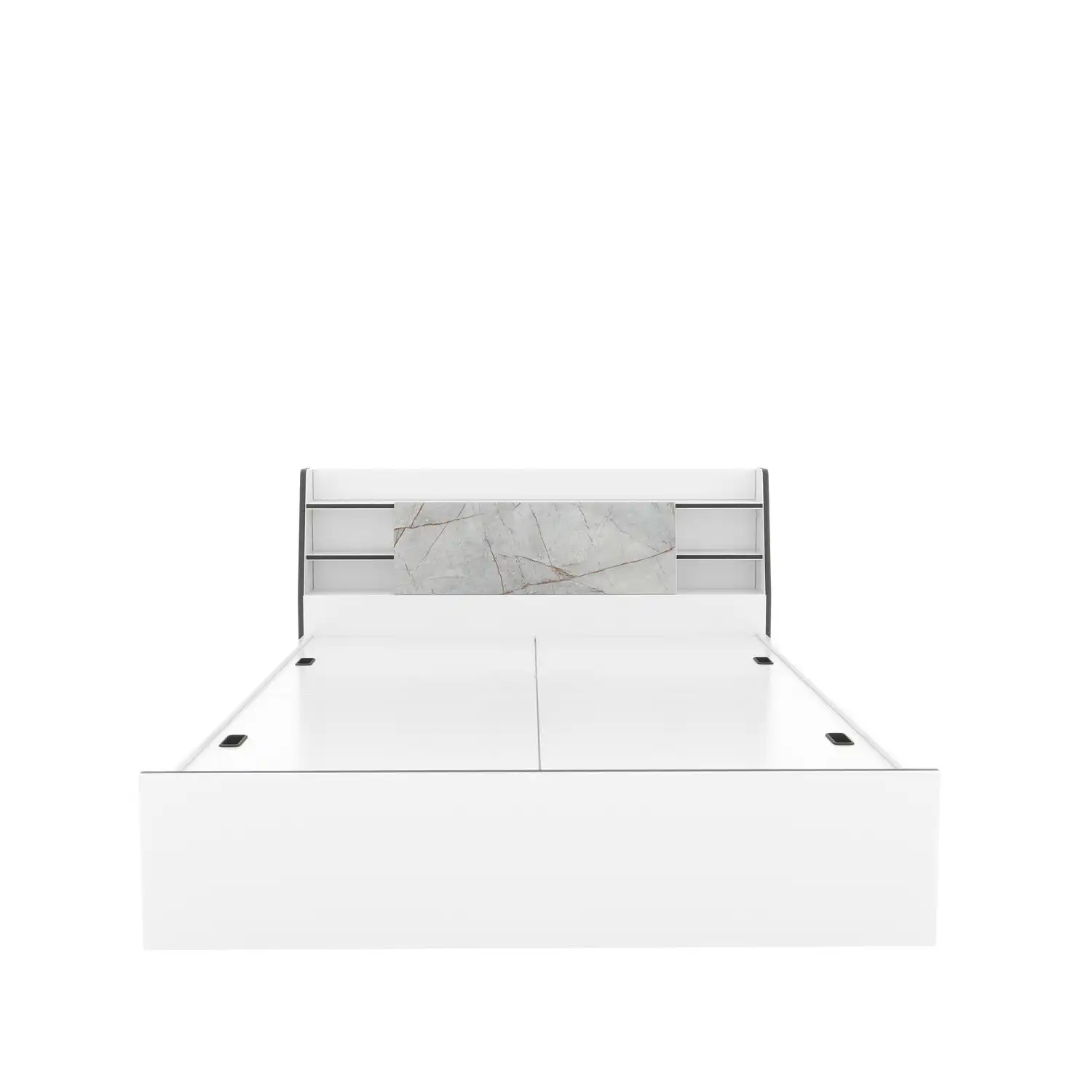 Nilkamal Marbito Queen Bed With Headboard & Box Storage (White) - Image 6