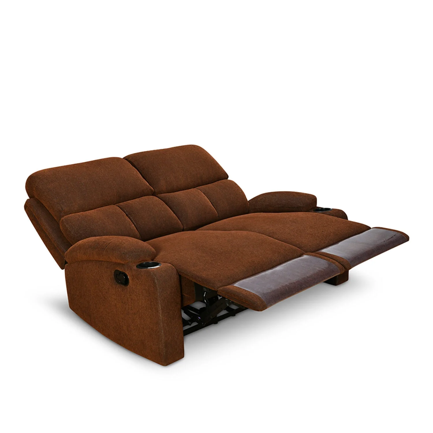 Nilkamal Matt 2 Seater Recliner Sofa with Cup Holder (Cocoa) - Image 3