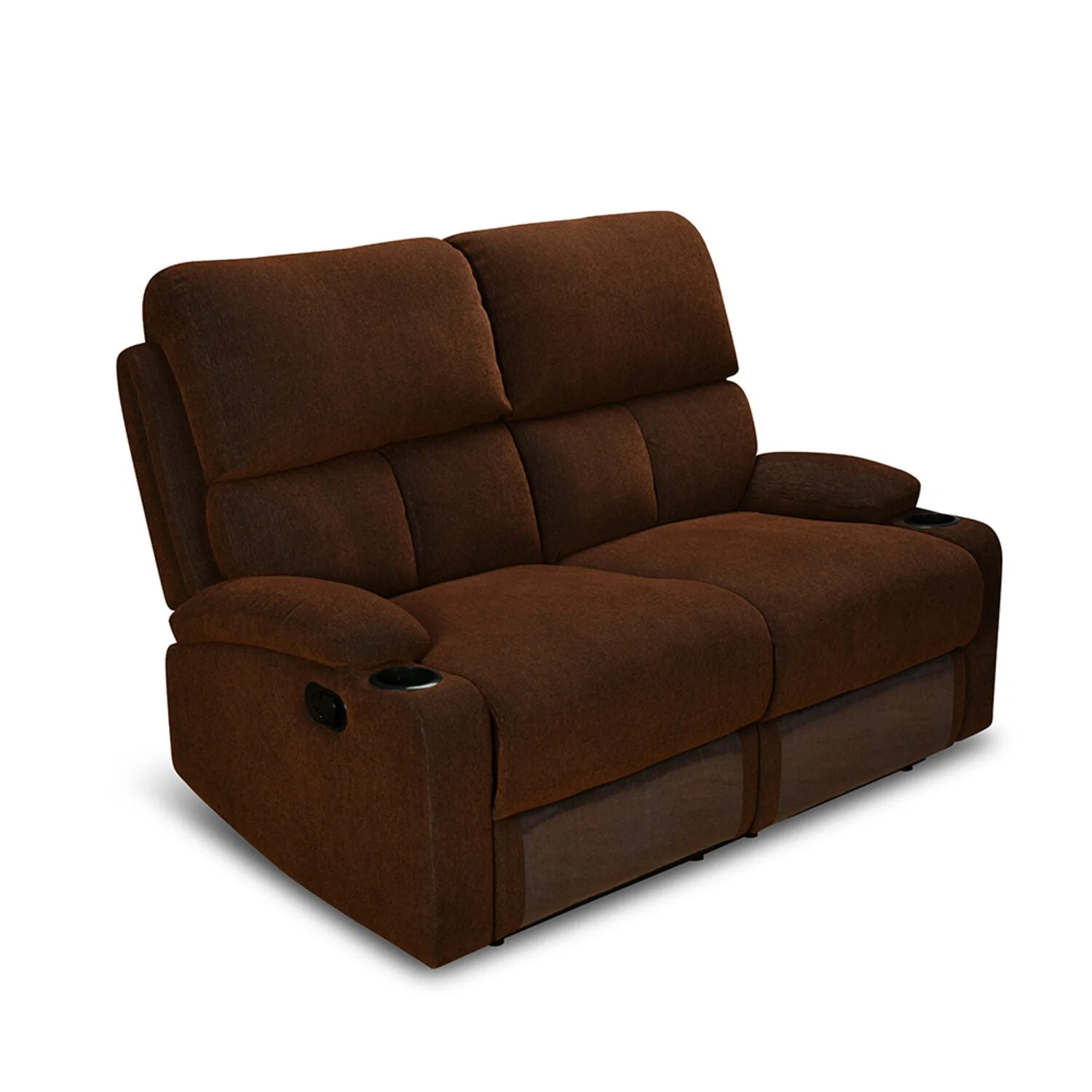Nilkamal Matt 2 Seater Recliner Sofa with Cup Holder (Cocoa) - Image 6