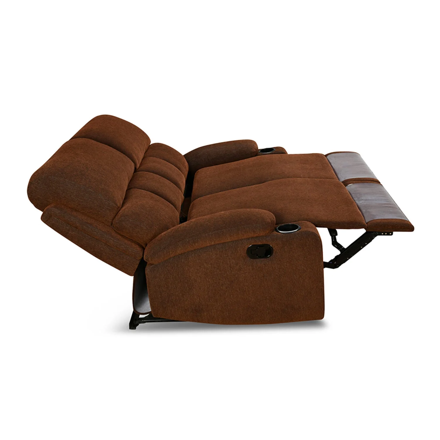 Nilkamal Matt 2 Seater Recliner Sofa with Cup Holder (Cocoa) - Image 7