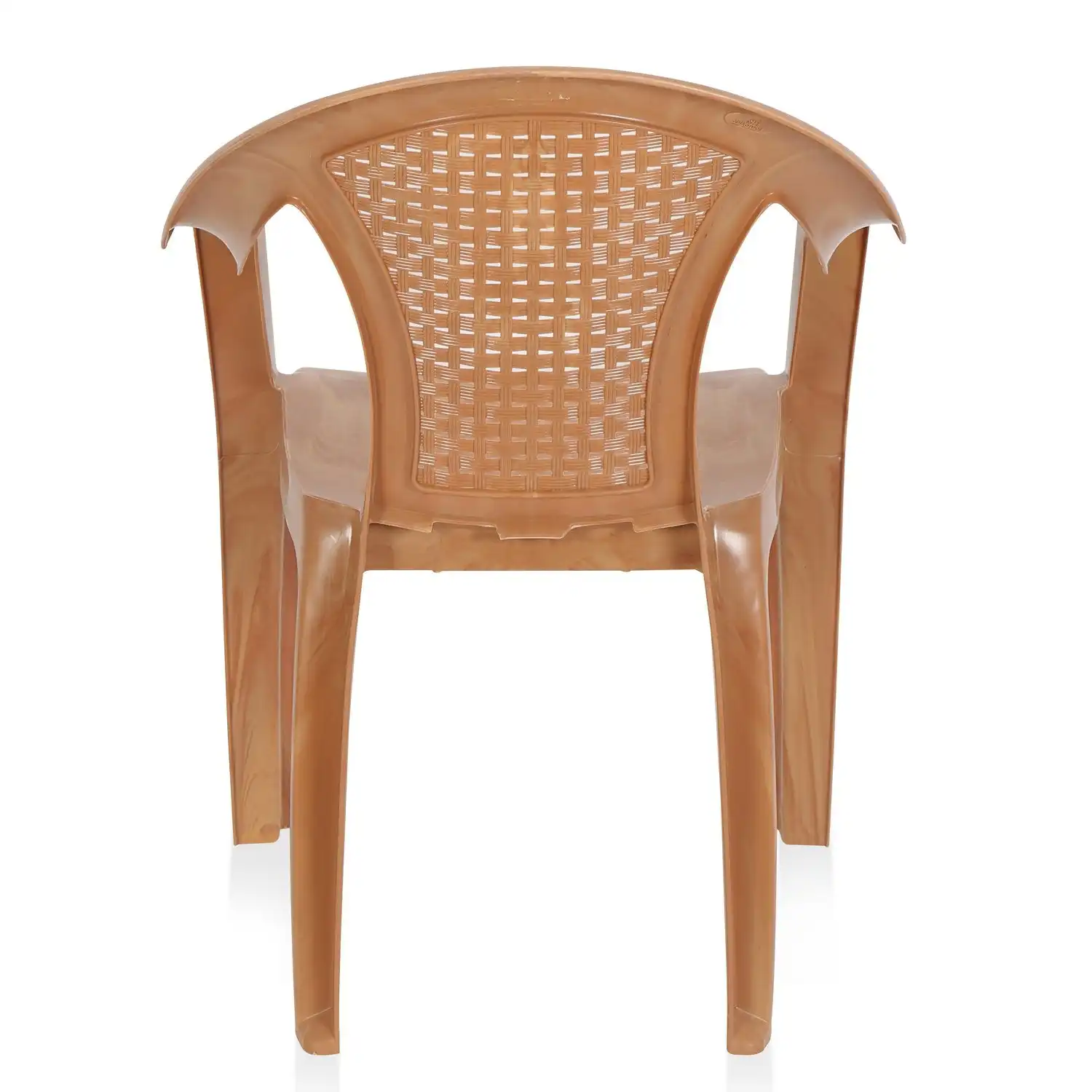 Nilkamal CHR2061 Plastic Arm Chair (Pear Wood) - Image 5
