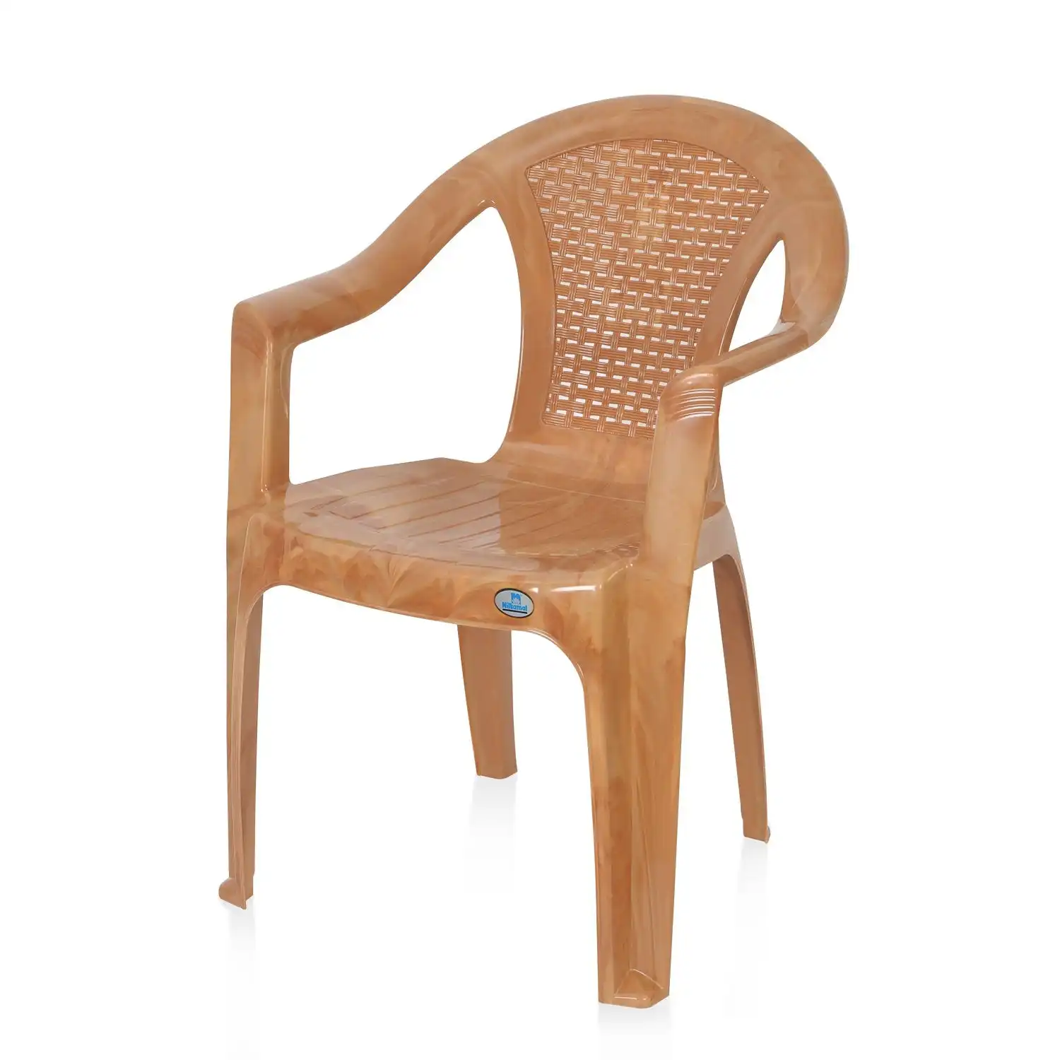 Nilkamal CHR2061 Plastic Arm Chair (Pear Wood) - Image 7