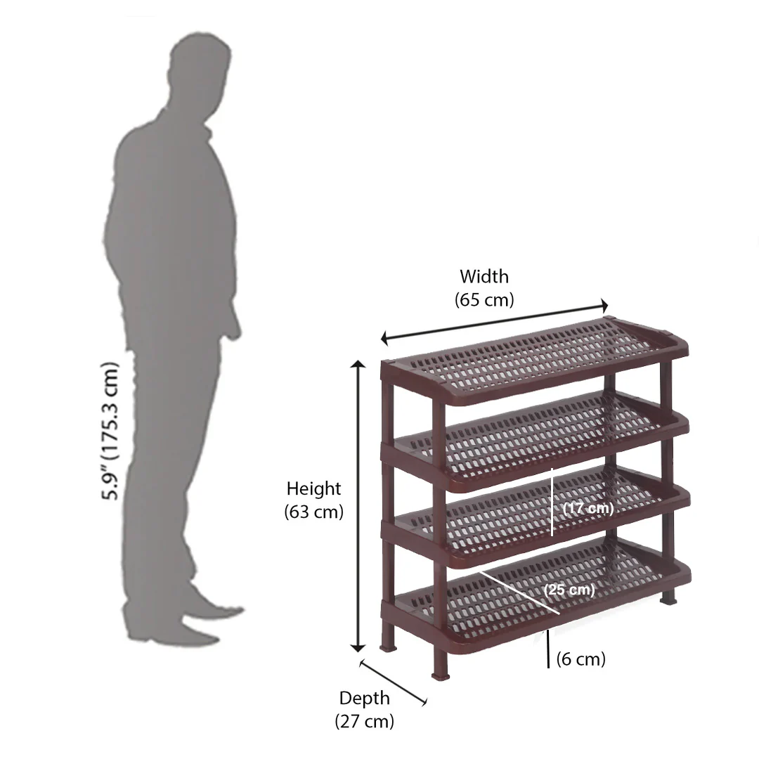 Nilkamal Multipurpose Rack 04 (Maroon) - Image 9