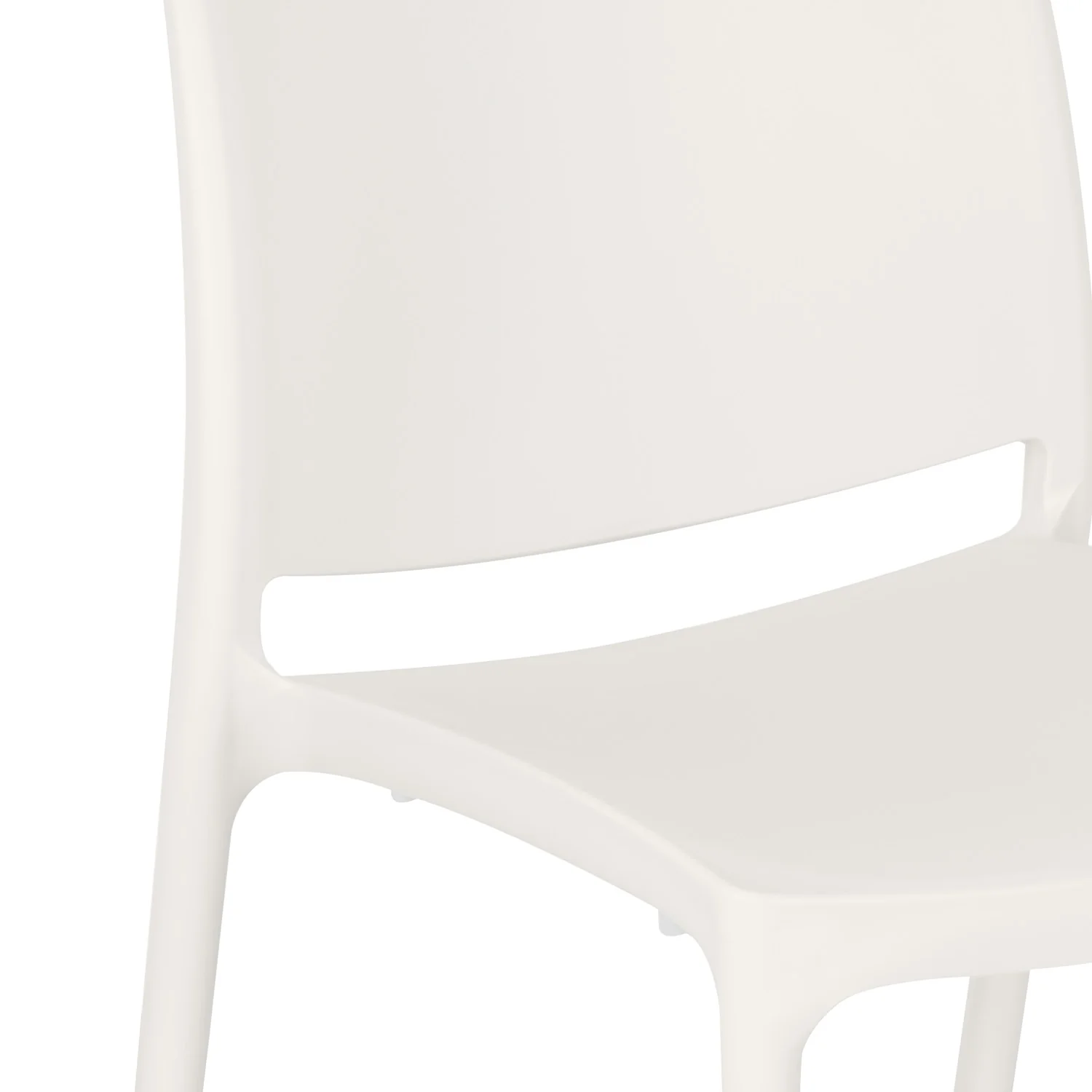 Nilkamal Novella 08 Plastic Armless Chair (Milky White) - Image 11